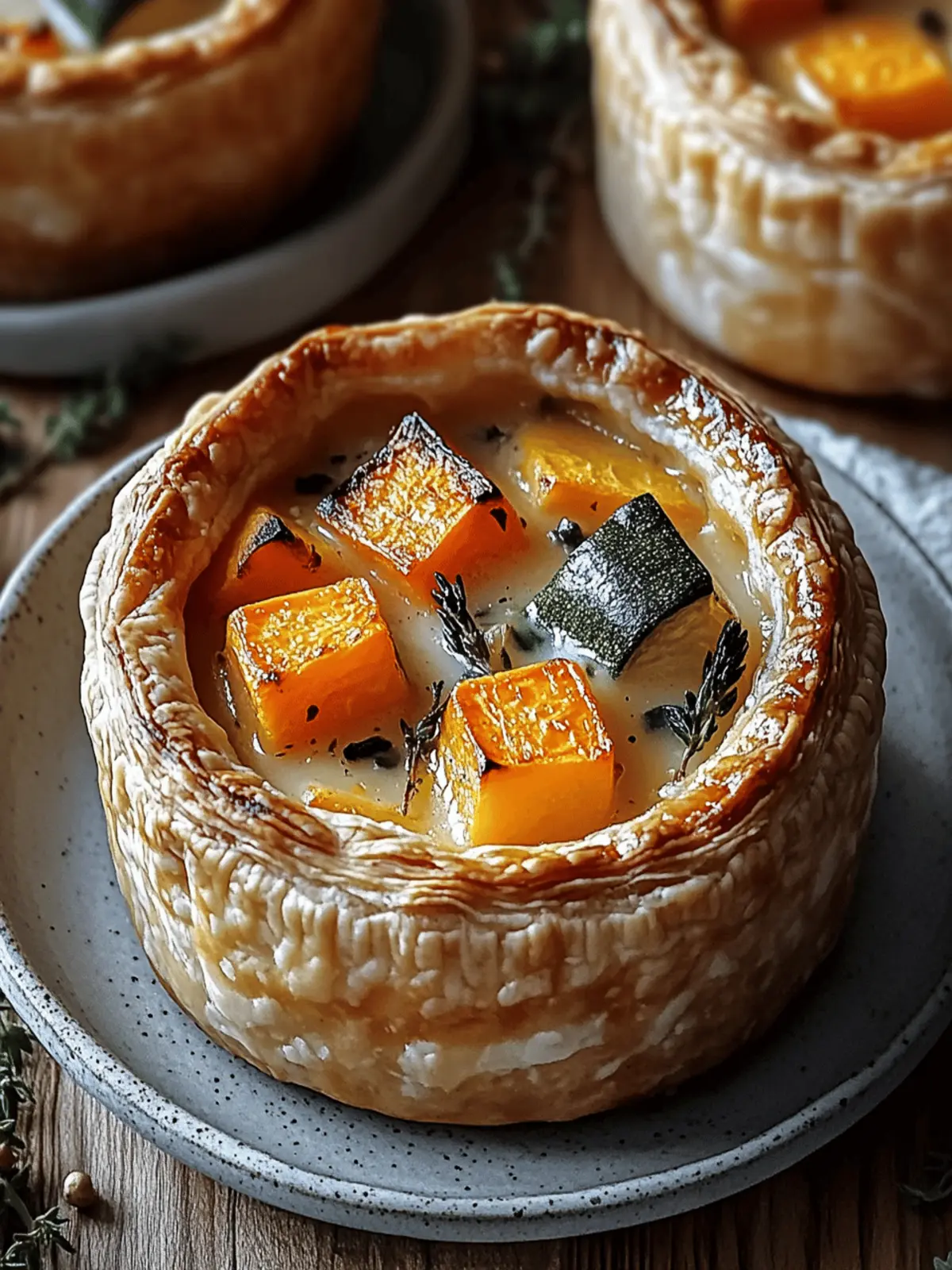Roasted Autumn Vegetable Pot Pies