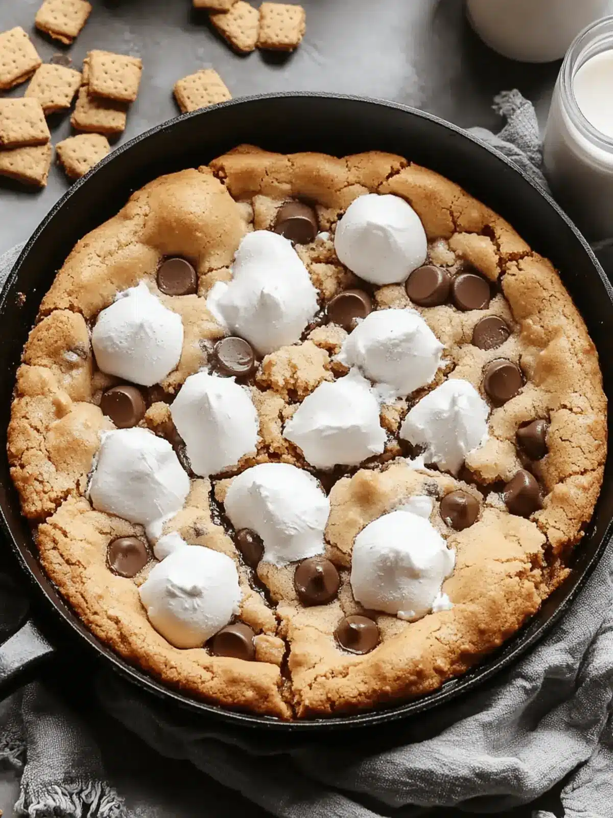 Gooey S’mores Cookie Skillet