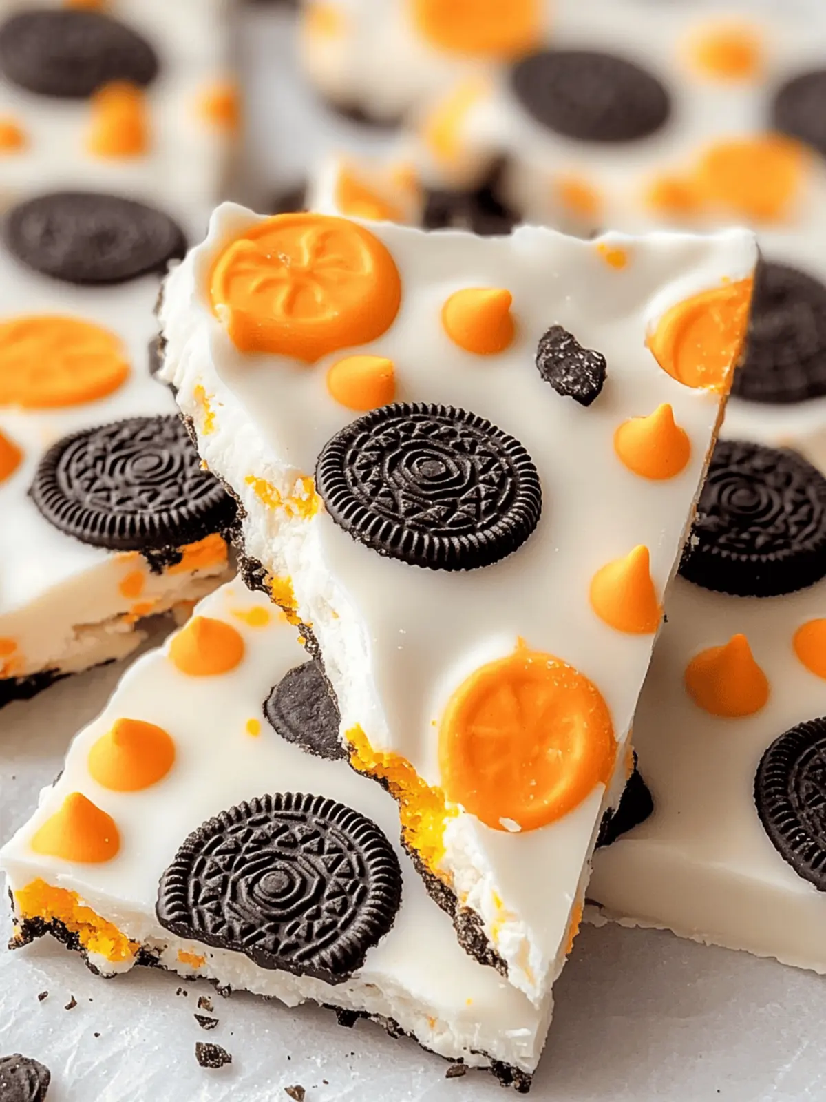 White Chocolate Halloween Oreo Bark