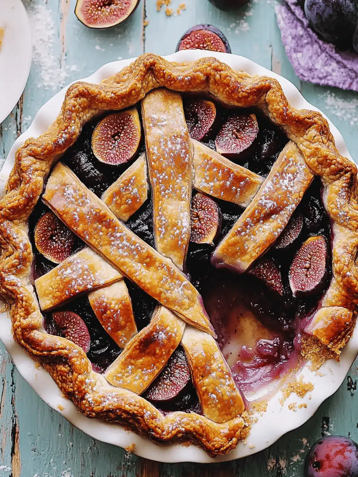 Spiced Plum Fig Pie