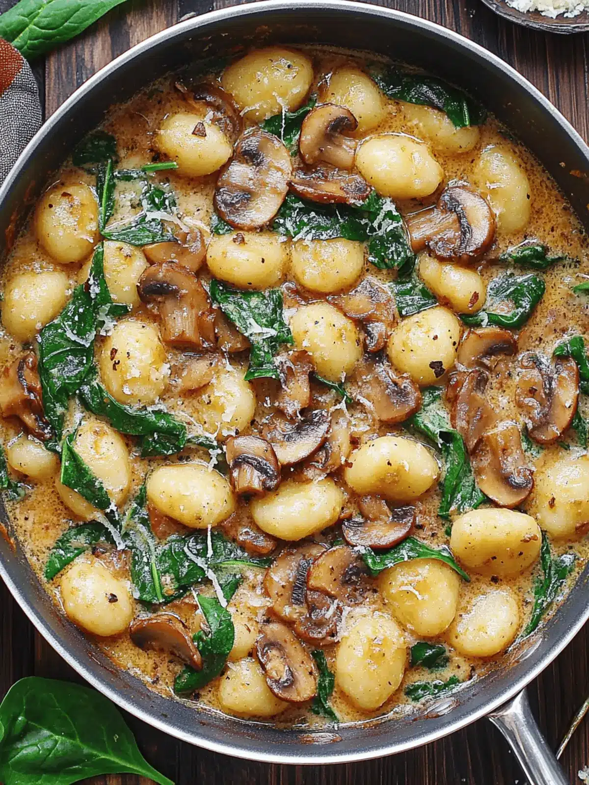 Spinach and Mushroom Gnocchi