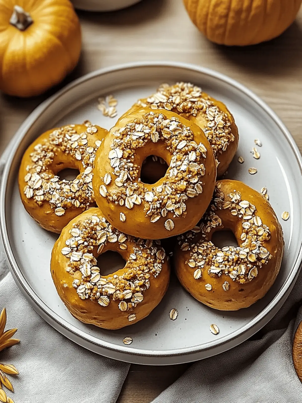 Pumpkin Oat Bagels