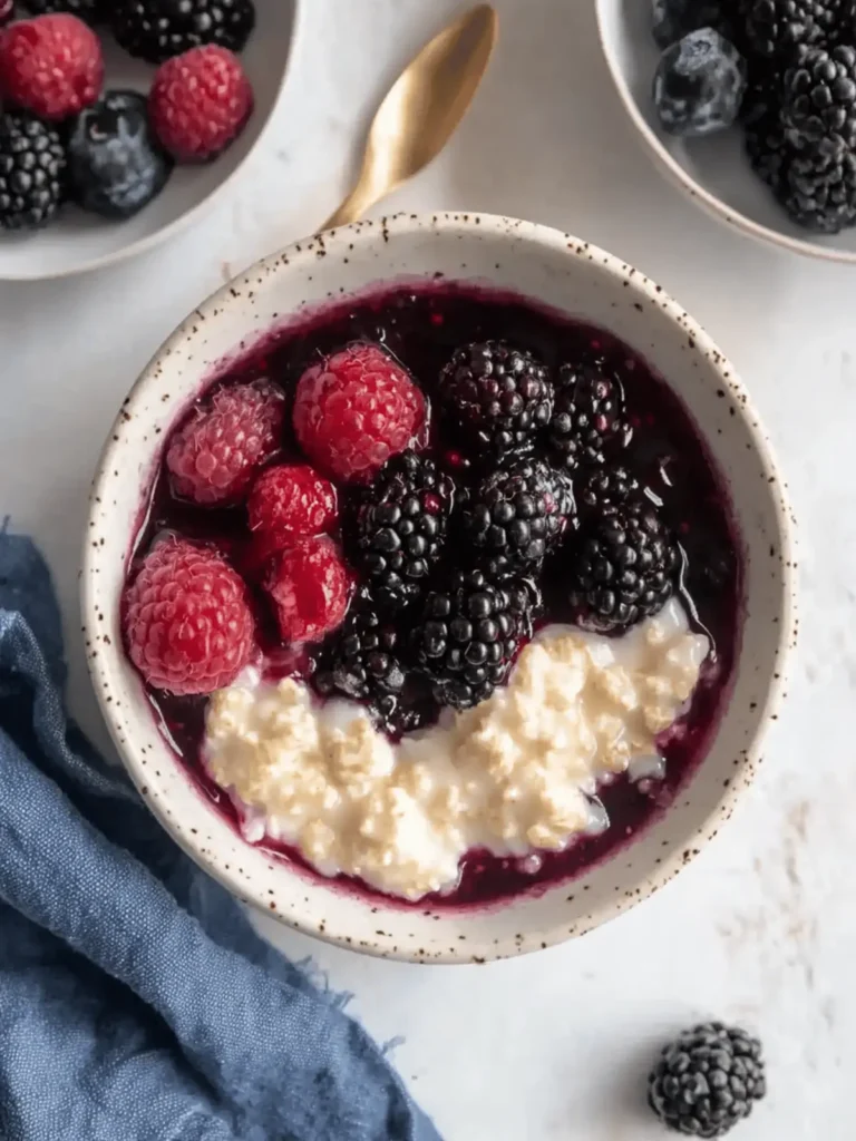 Custard Oats with Mixed Berry