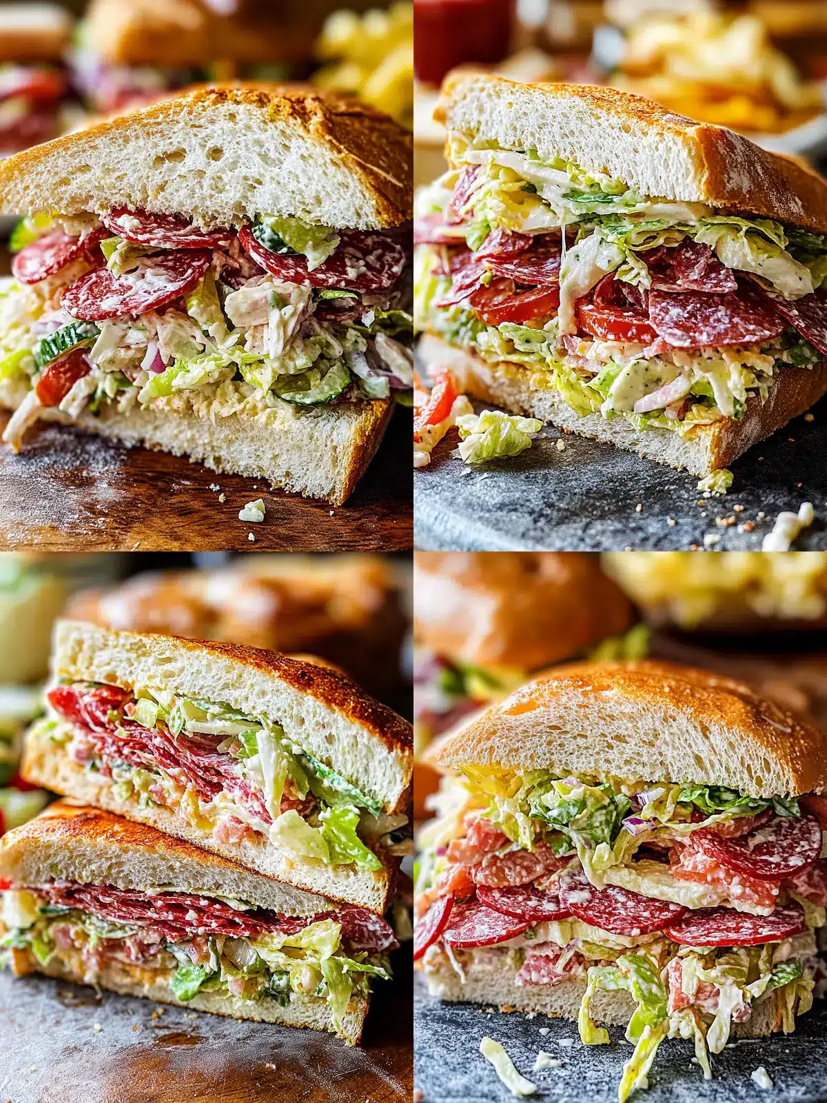 Italian Grinder Salad Sandwich