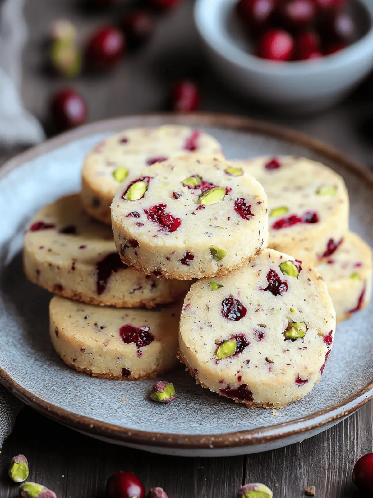 Cranberry Pistachio Shortbread
