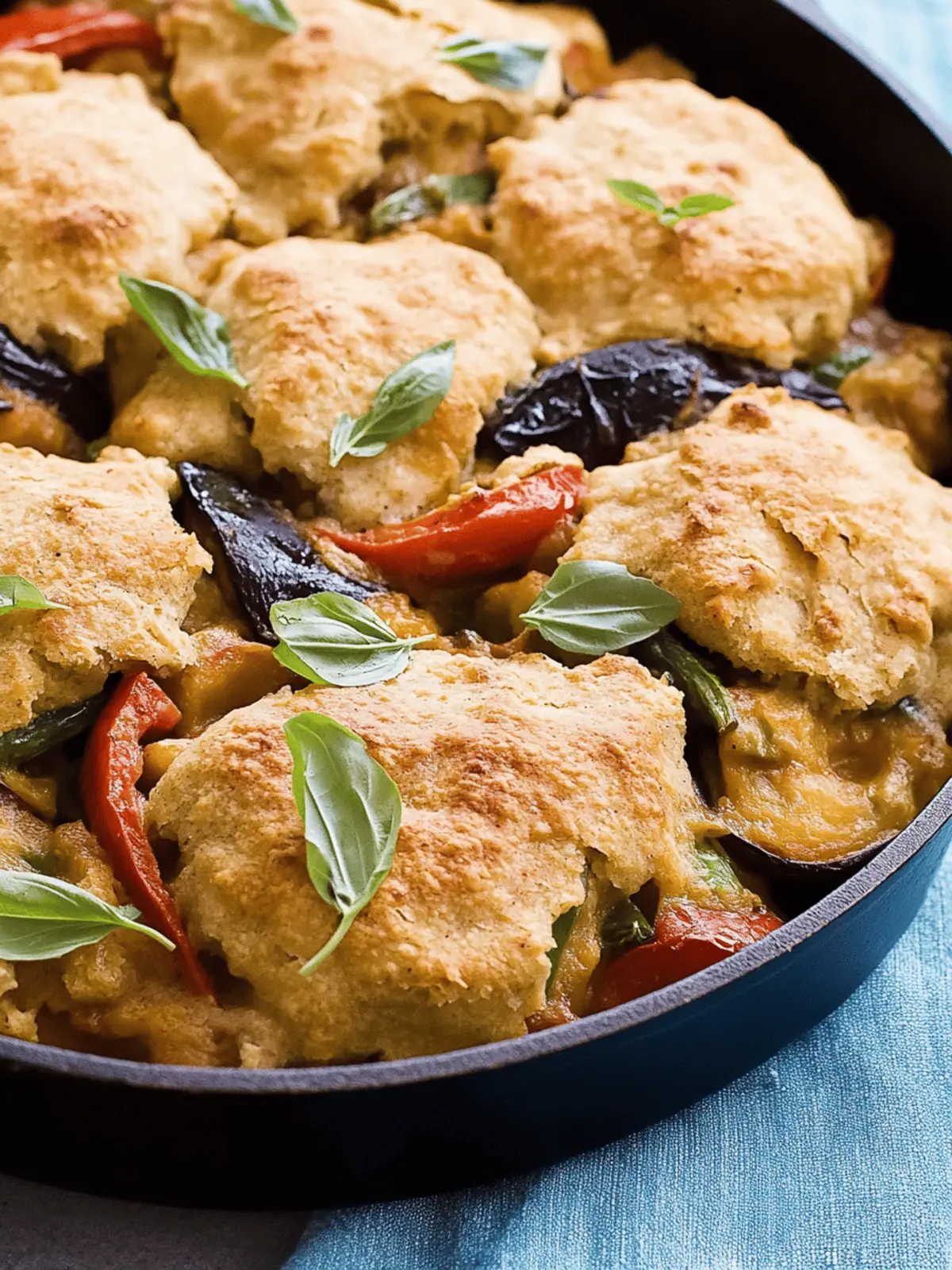 Delicious Skillet Ratatouille Cobbler for Summer Flavor Bliss 3 Skillet Ratatouille Cobbler