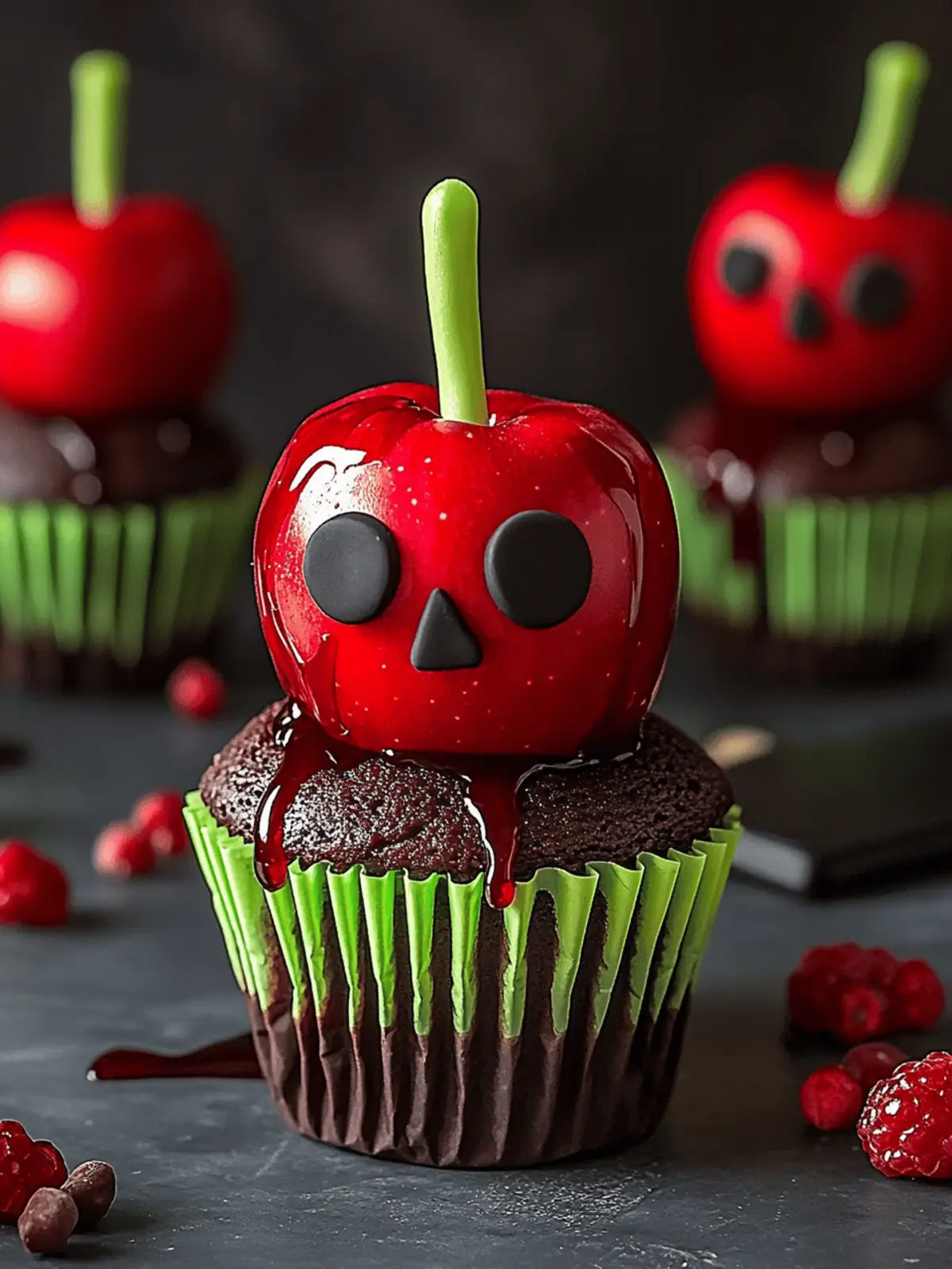 Poison Apple Cupcakes