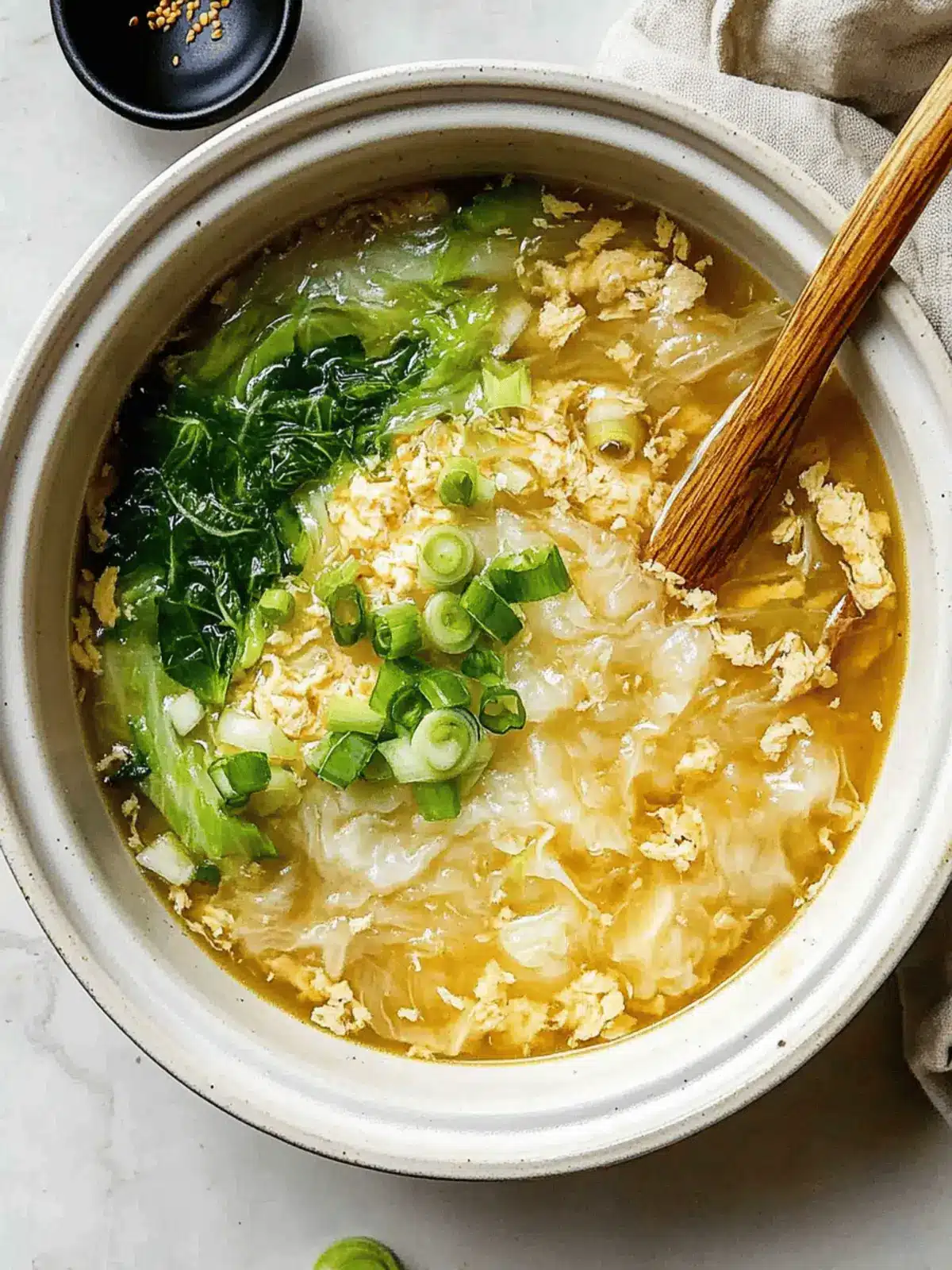 Warm Up with Flavorful Napa Cabbage Egg Drop Soup Delight 2 Napa cabbage egg drop soup