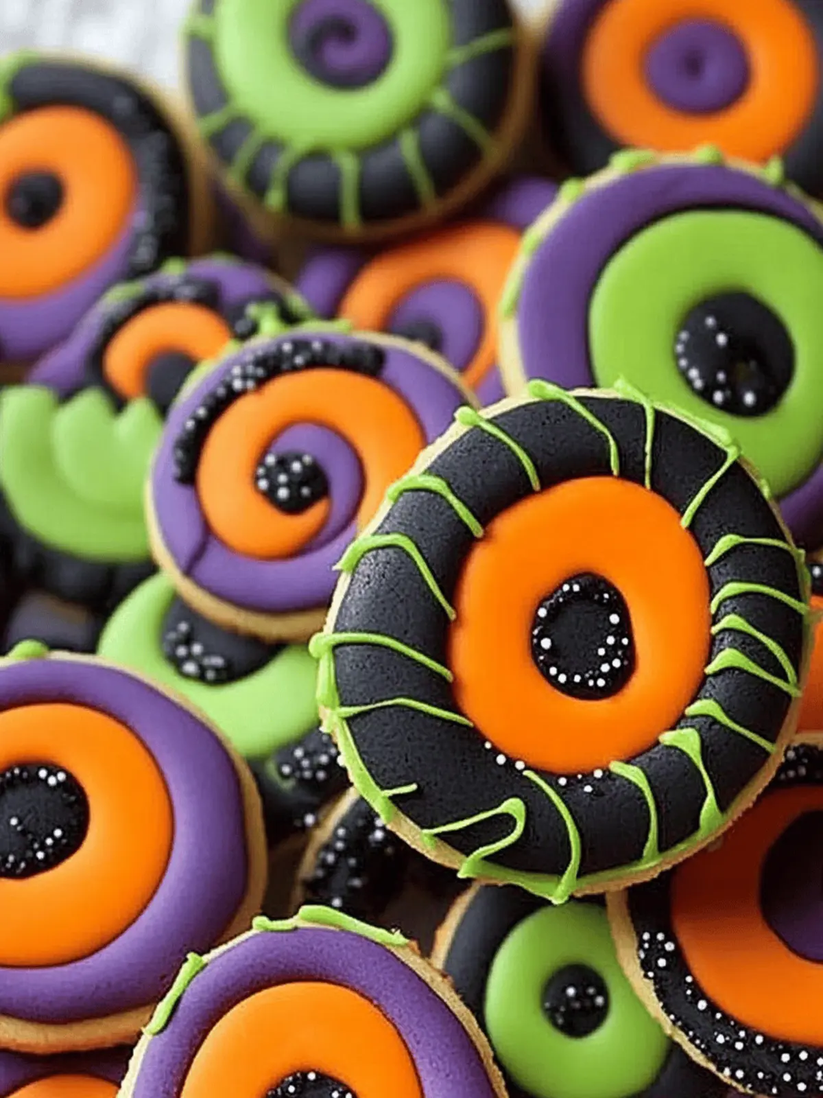 Halloween Pinwheel Sugar Cookies