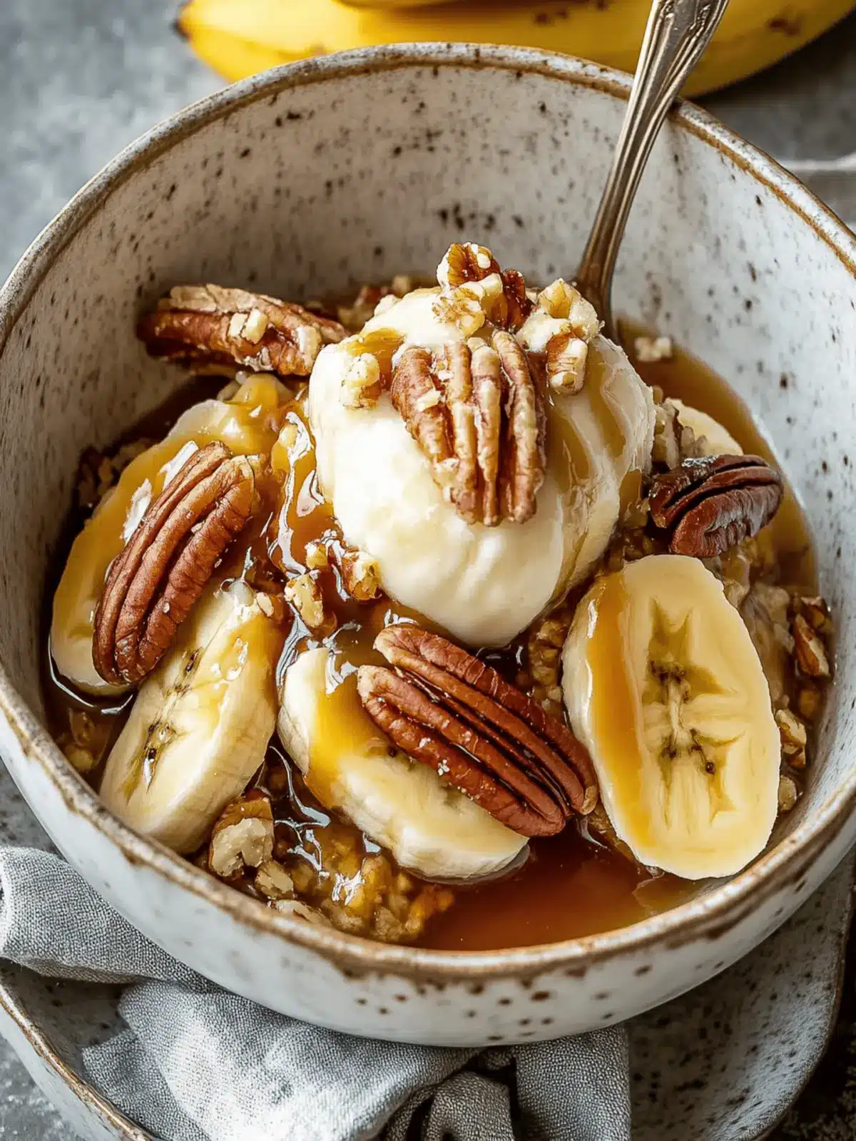 Banana Foster with Pecans & Caramel