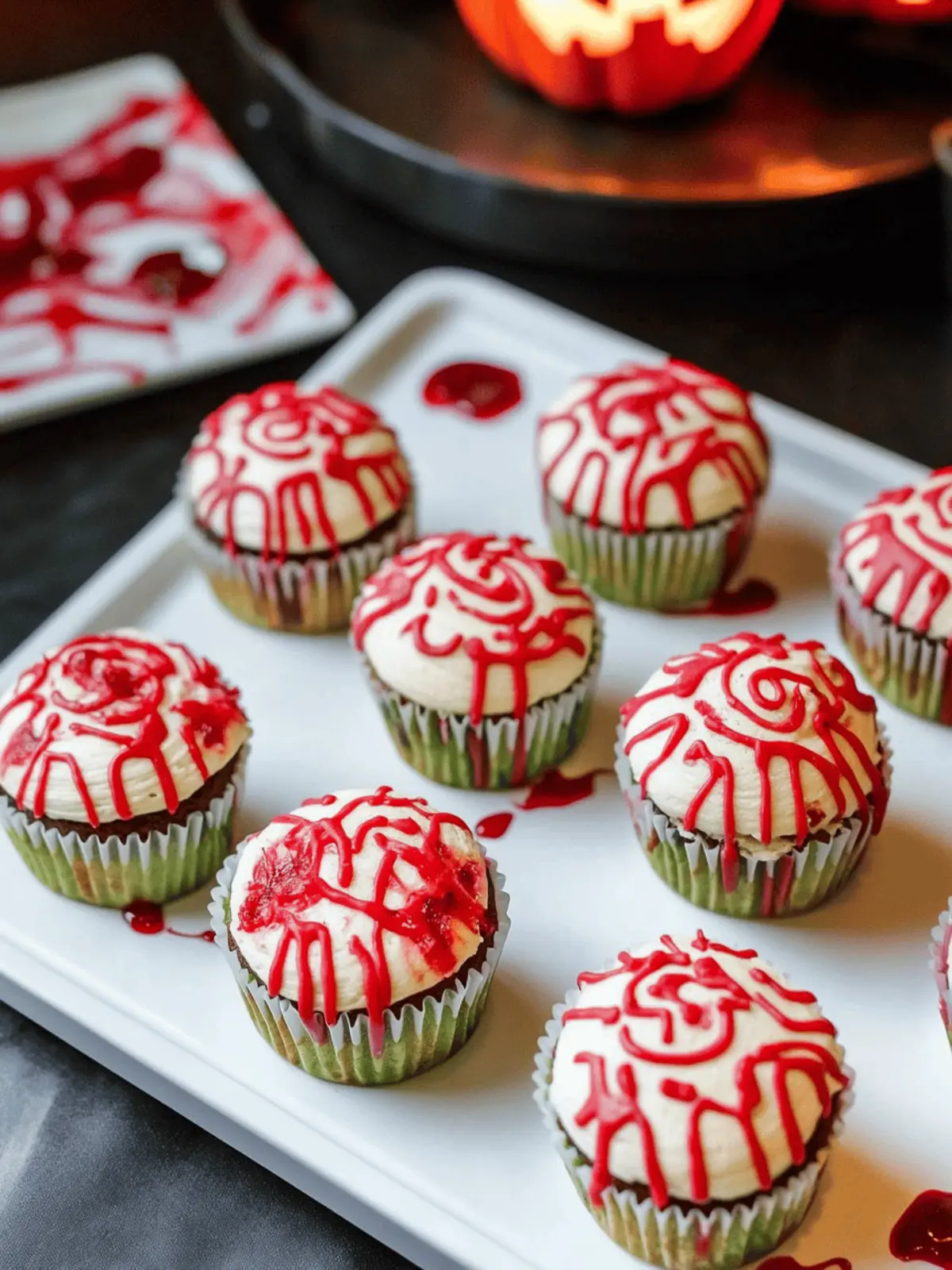 Zombie Halloween Cupcakes