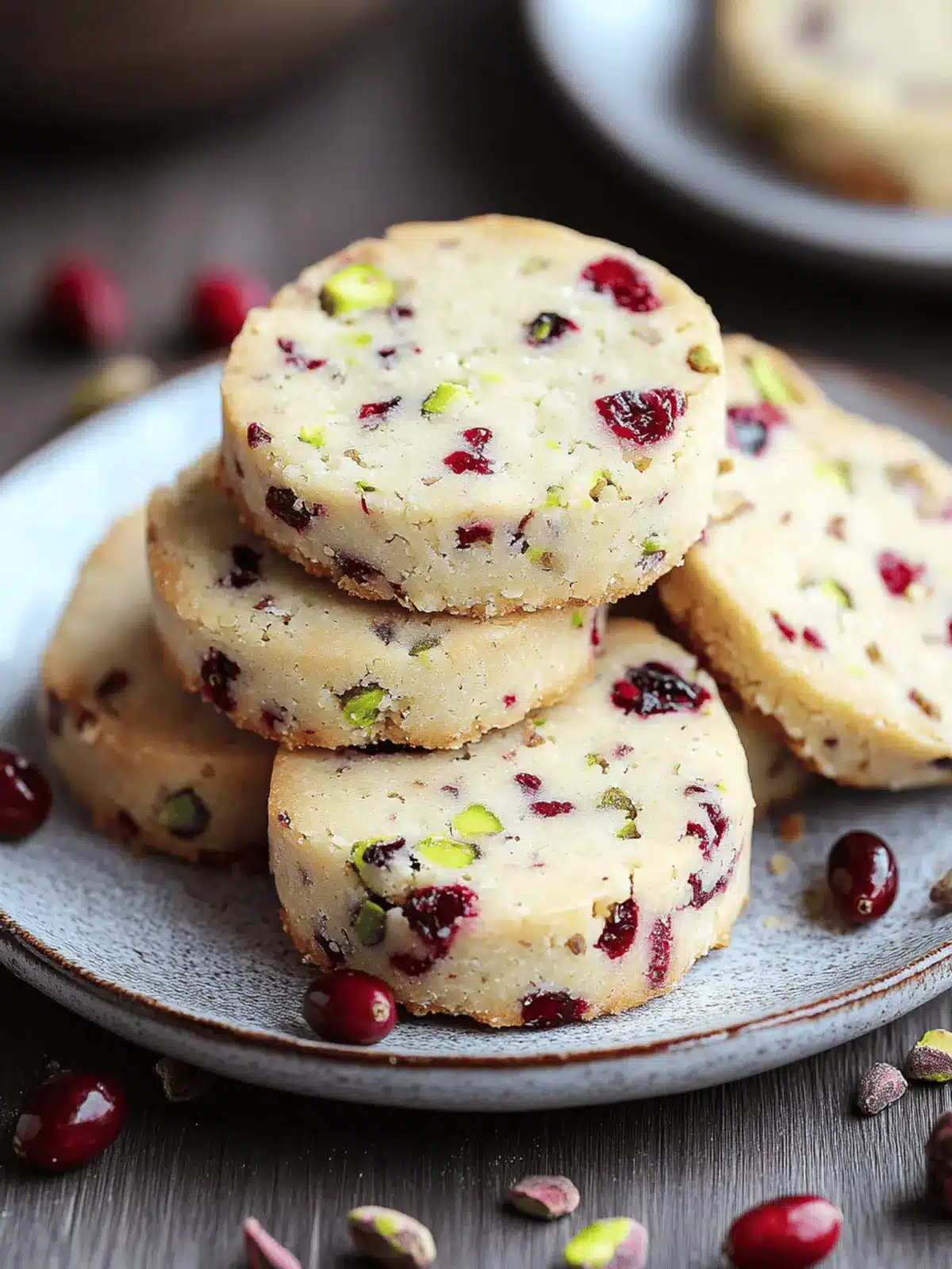 Cranberry Pistachio Shortbread