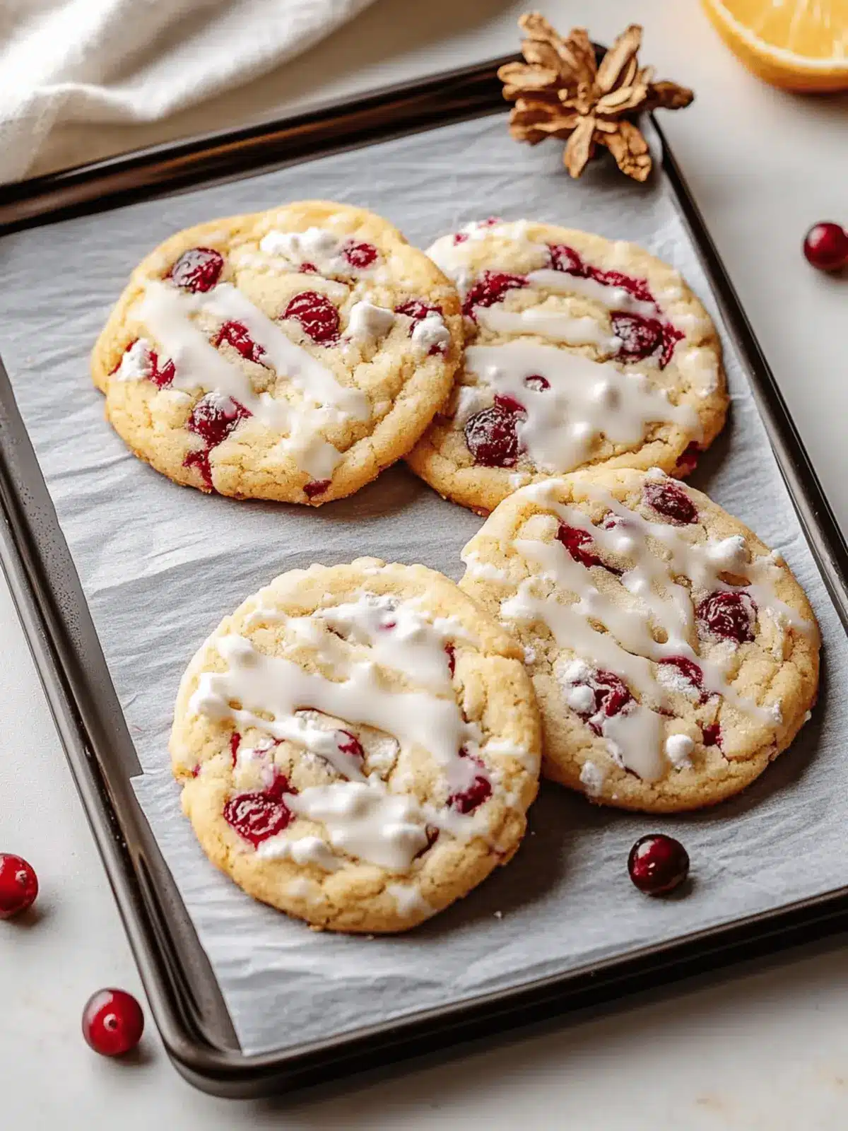 Christmas Cranberry Orange Cookies