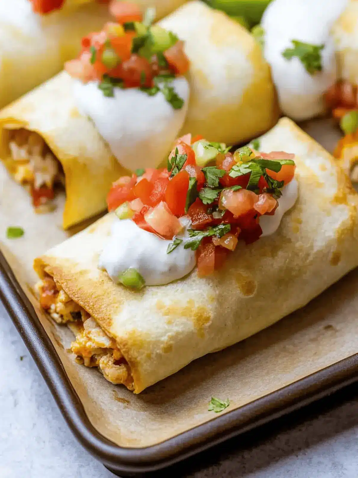 Baked Chicken Chimichanga