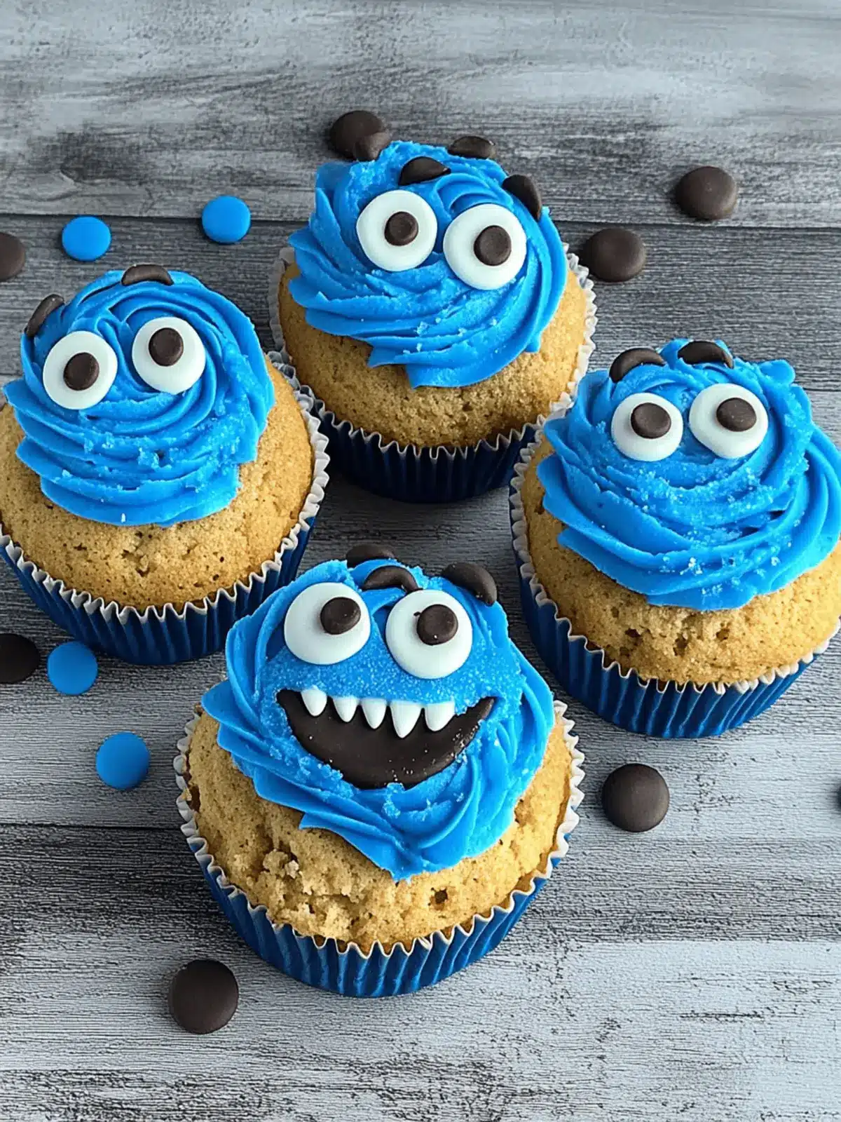 Cookie Monster Cupcakes