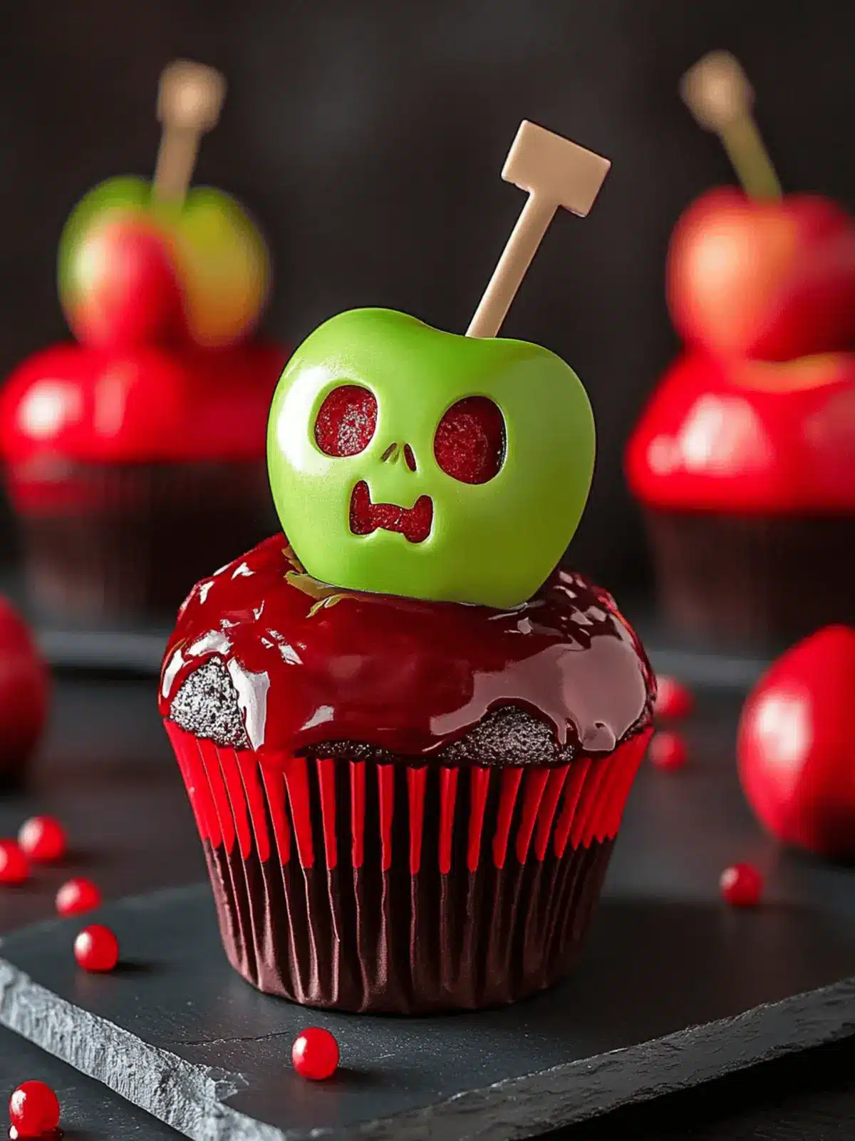 Poison Apple Cupcakes