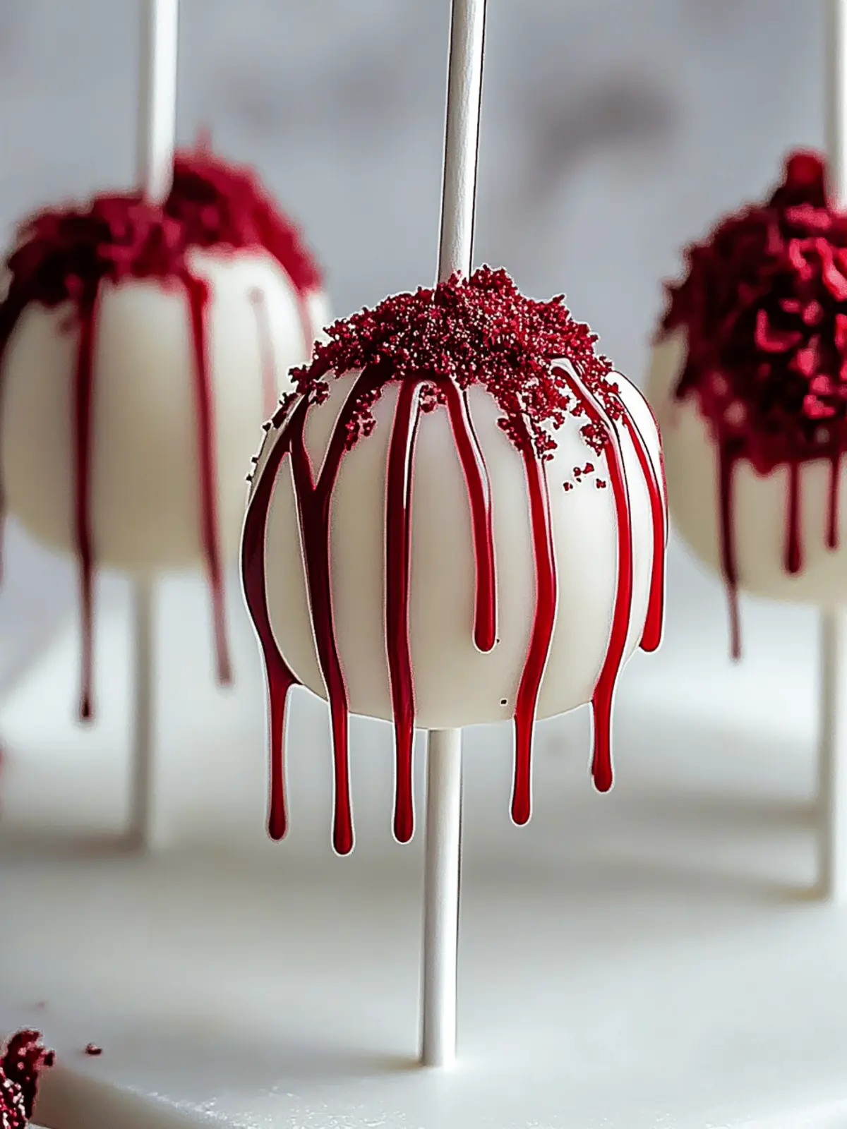 Bloody Red Velvet Cake Pops