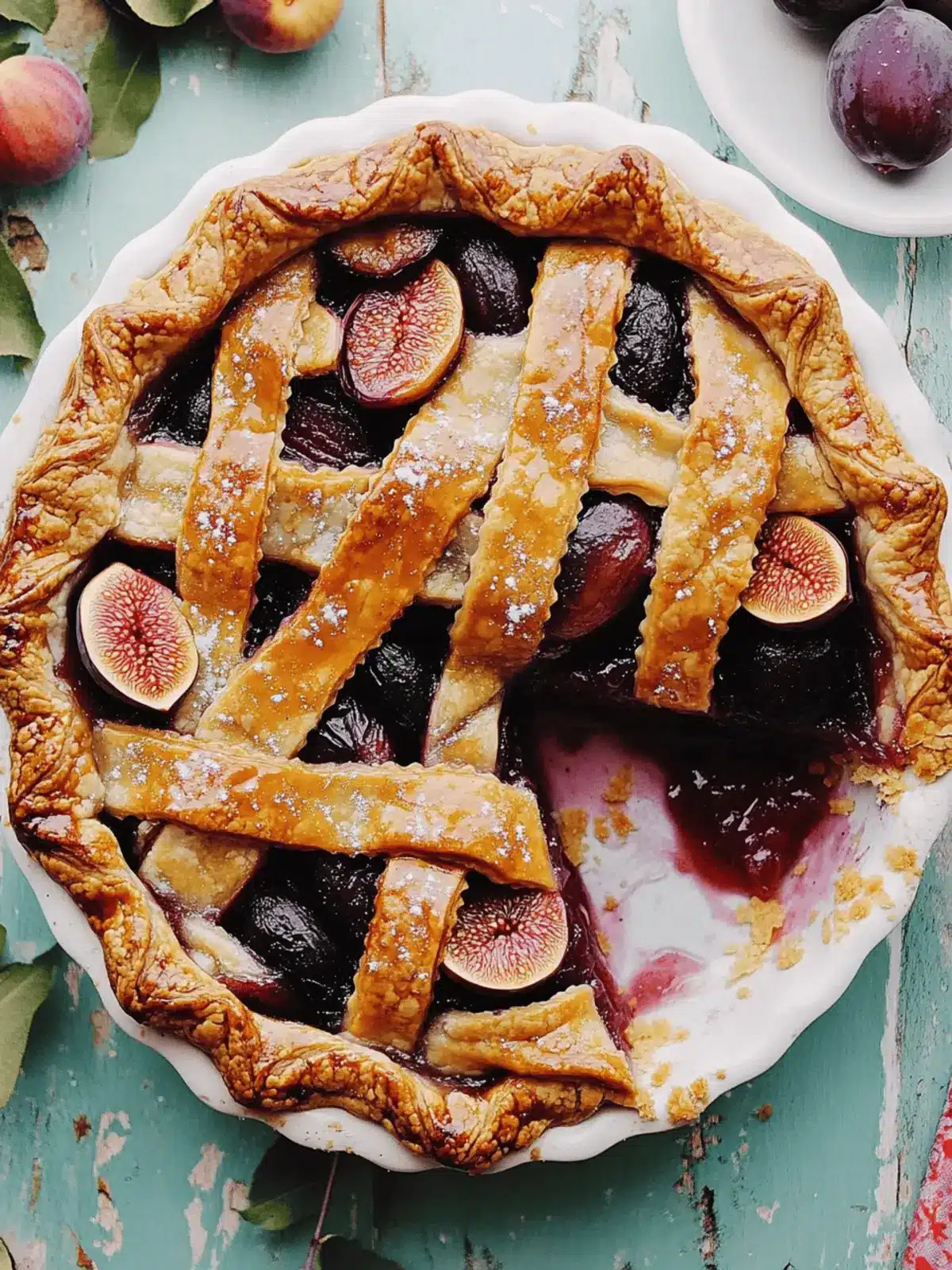 Spiced Plum Fig Pie