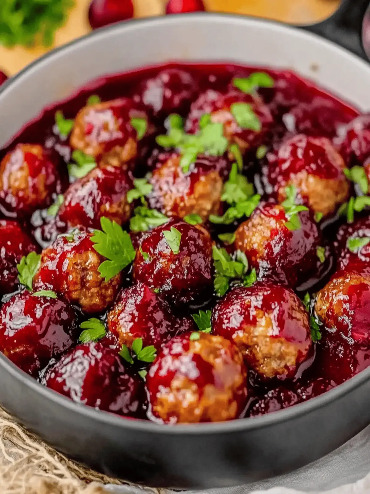 Savory Cranberry Meatballs: A Festive Hit for Any Gathering 4 Cranberry Meatballs