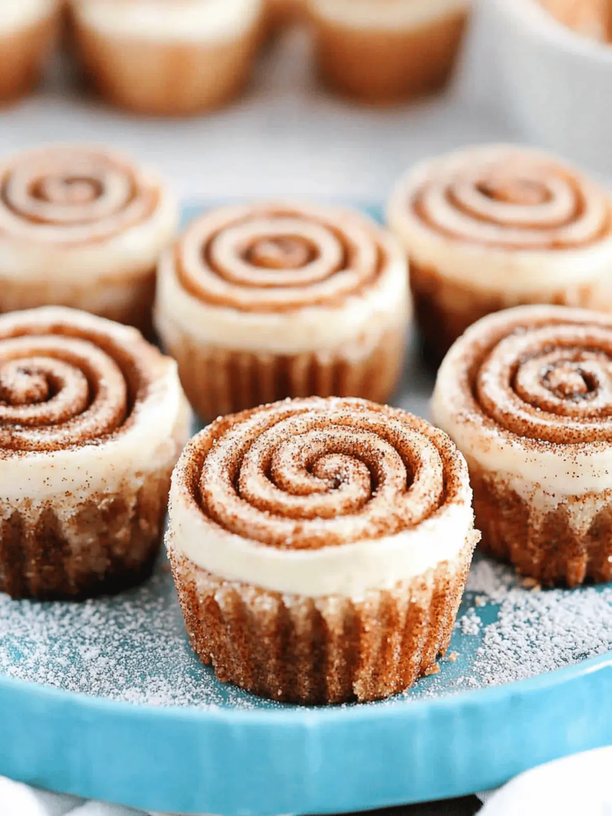 Decadent Mini Cinnamon Roll Cheesecakes to Indulge Your Senses 3 Mini Cinnamon Roll Cheesecakes