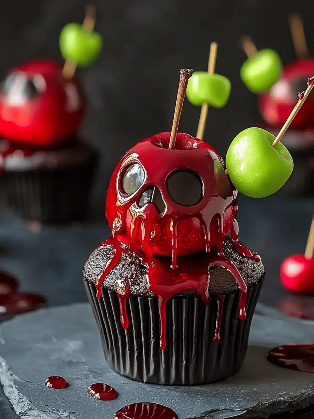 Poison Apple Cupcakes