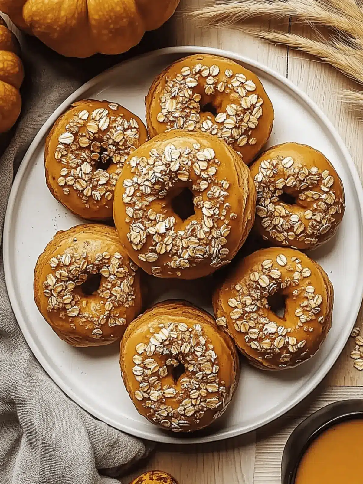 Pumpkin Oat Bagels