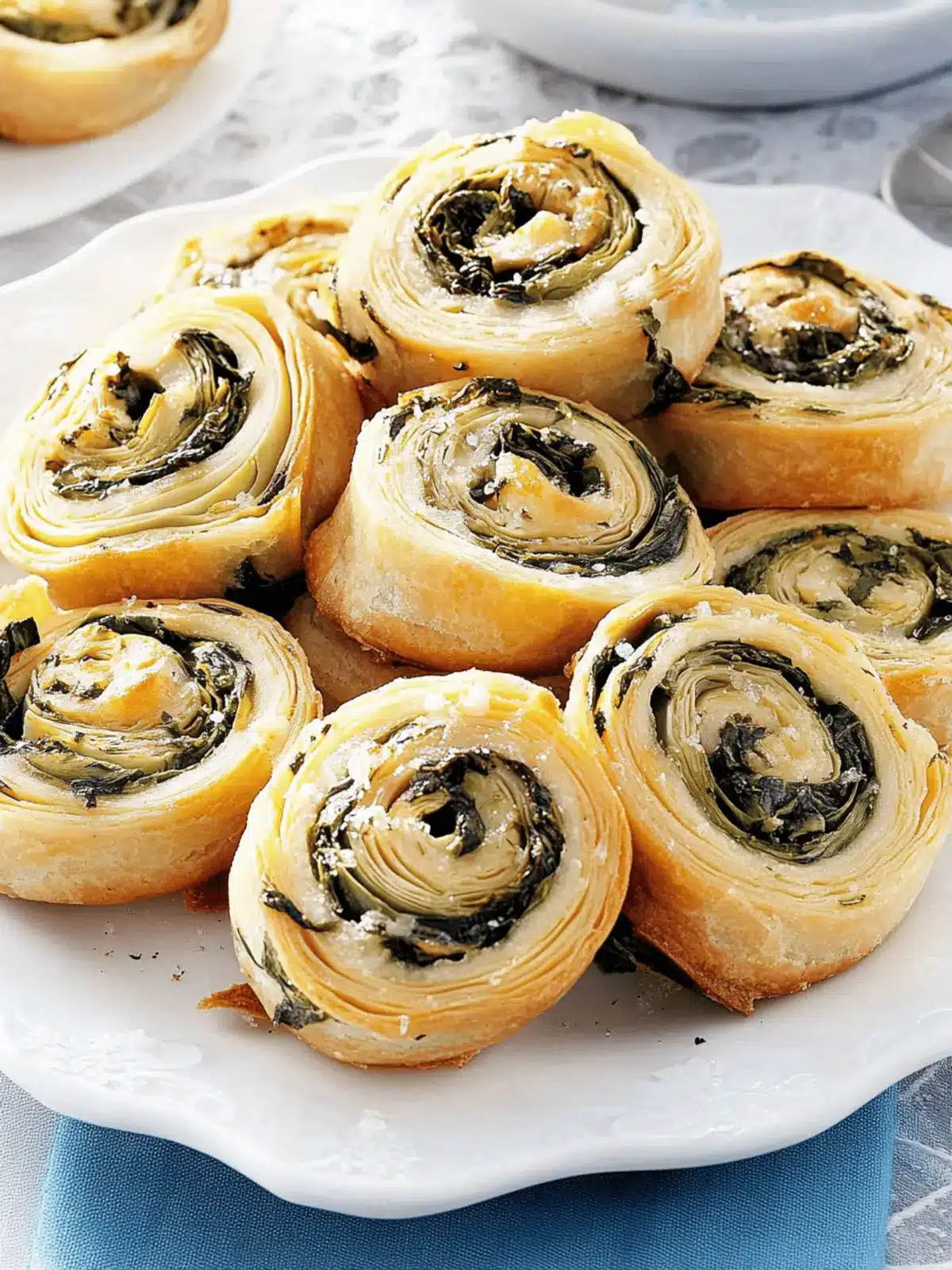 Artichoke-Spinach Pinwheels