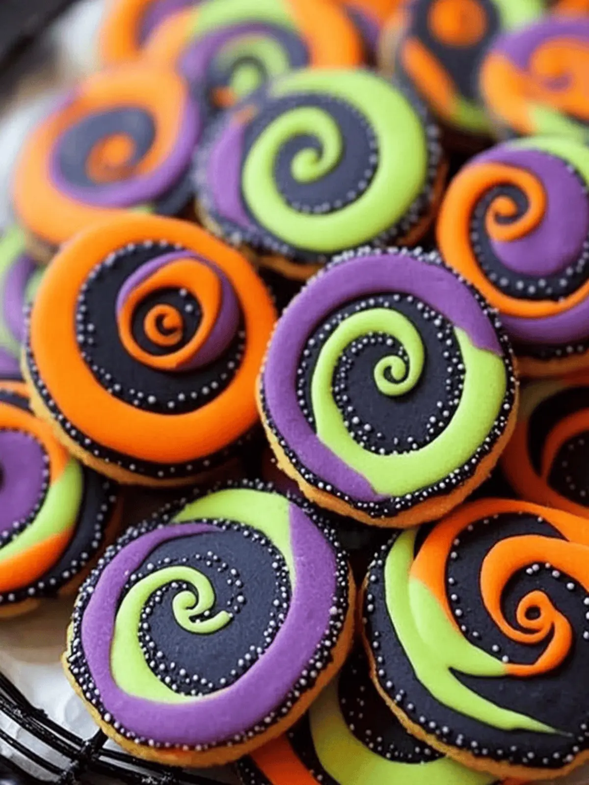 Halloween Pinwheel Sugar Cookies That Wow with Color and Flavor 3 Halloween Pinwheel Sugar Cookies