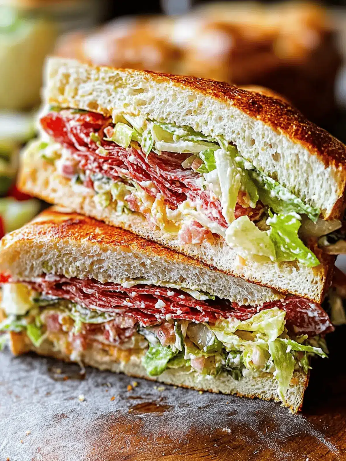 Italian Grinder Salad Sandwich