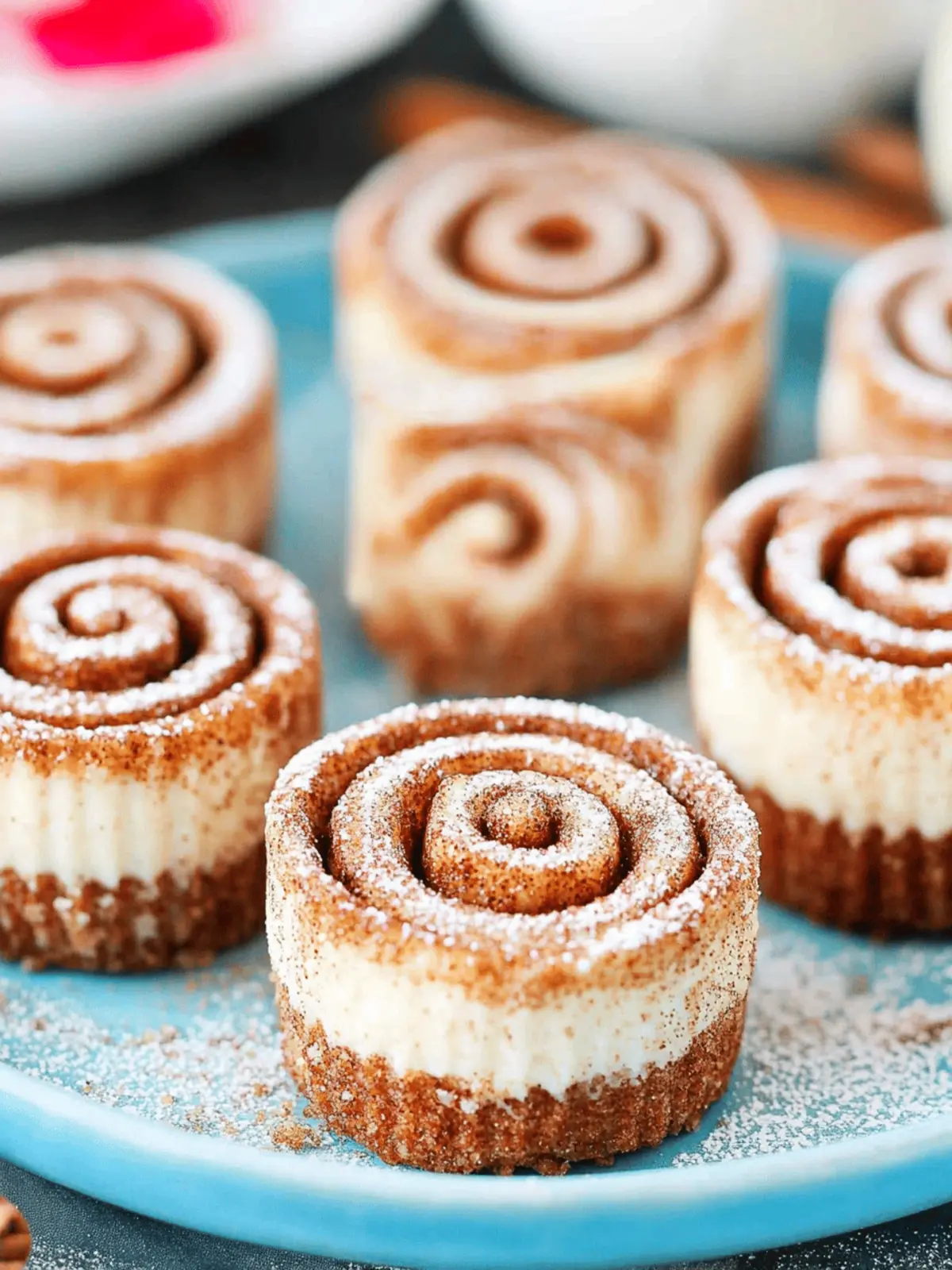 Decadent Mini Cinnamon Roll Cheesecakes to Indulge Your Senses 4 Mini Cinnamon Roll Cheesecakes
