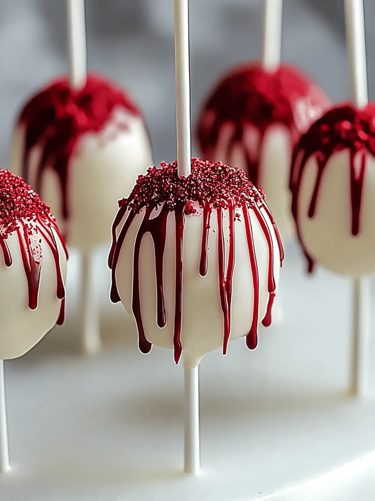 Bloody Red Velvet Cake Pops: Sweet Treats for Any Celebration 3 Bloody Red Velvet Cake Pops