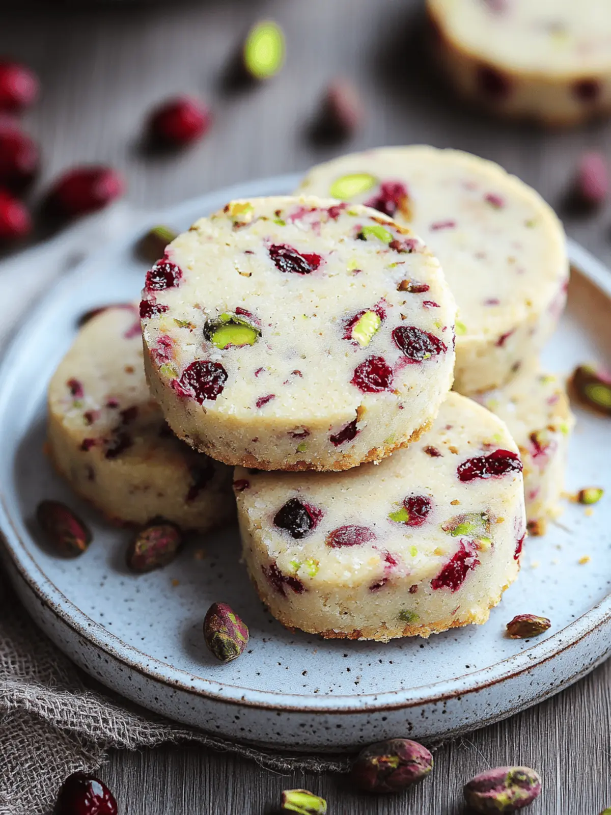 Cranberry Pistachio Shortbread
