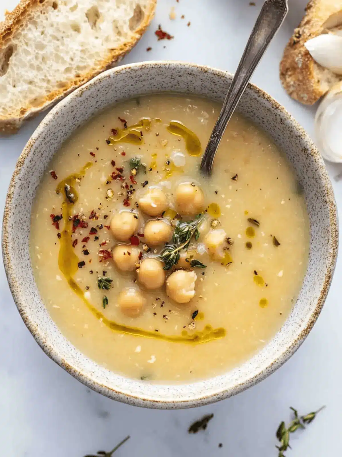 Delicious Vegan Garlic Chickpea Soup Ready in 30 Minutes 4 Vegan Garlic Chickpea Soup