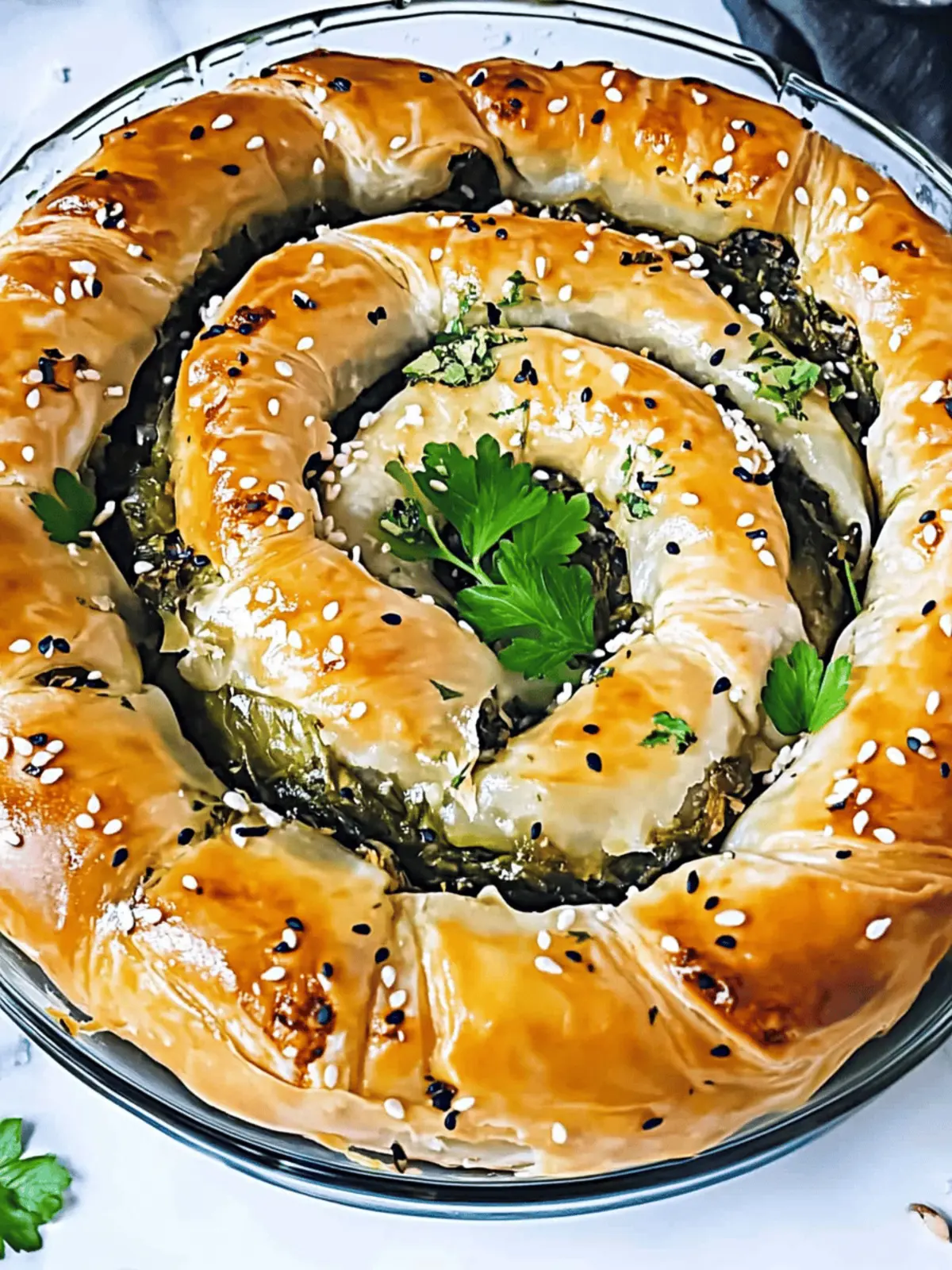 Flaky Spanakopita Spiral