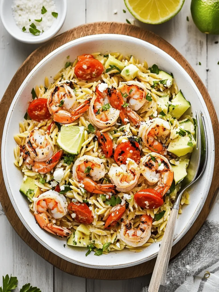 Grilled Shrimp Orzo Pasta Salad