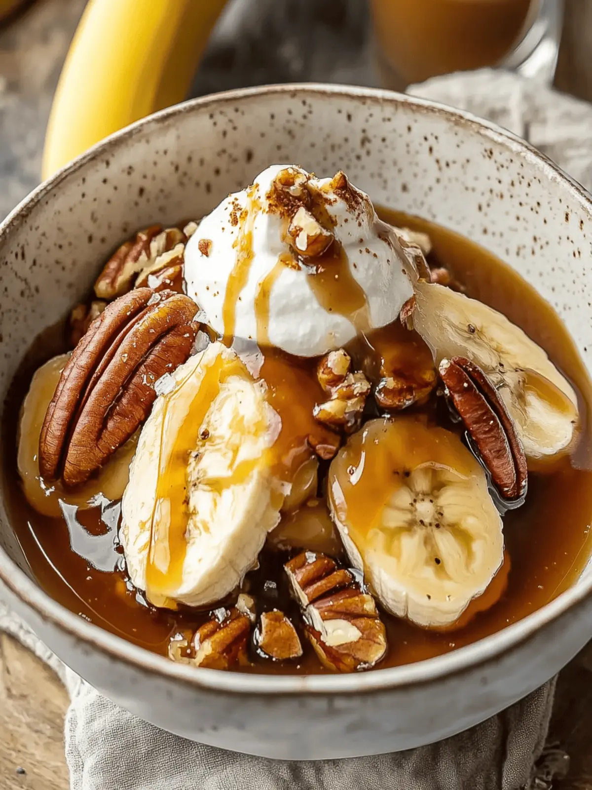 Banana Foster with Pecans & Caramel