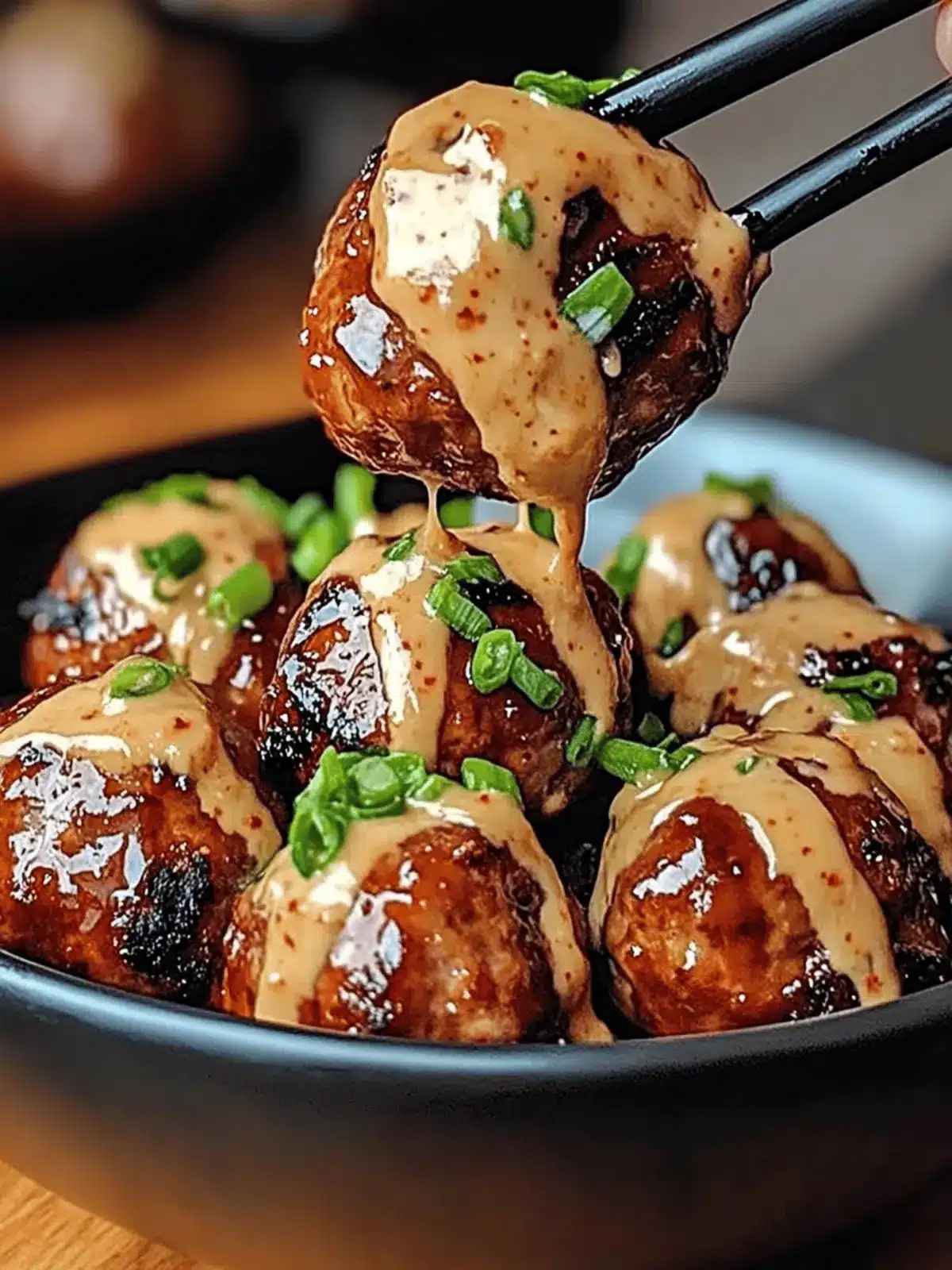 Korean BBQ Meatballs with Spicy Mayo - A Flavor Explosion! 3 Korean BBQ Meatballs