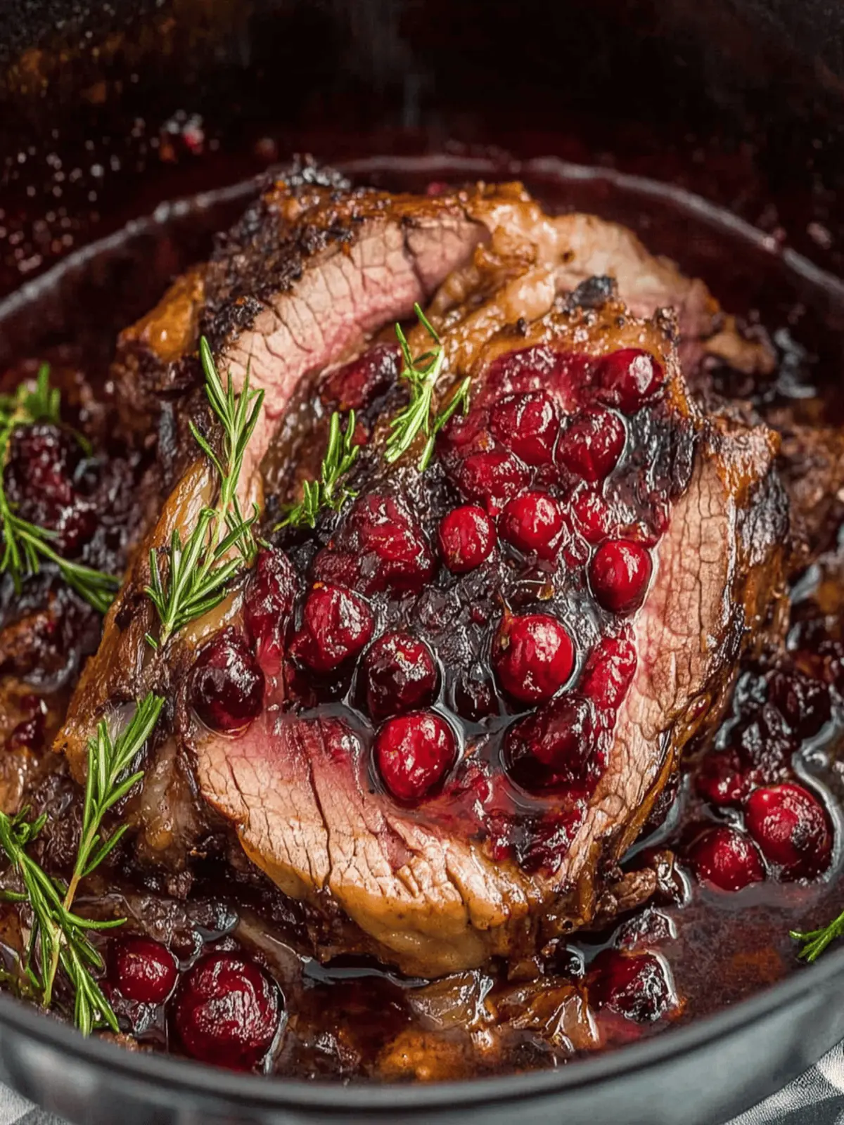 Cranberry Balsamic Roast Beef