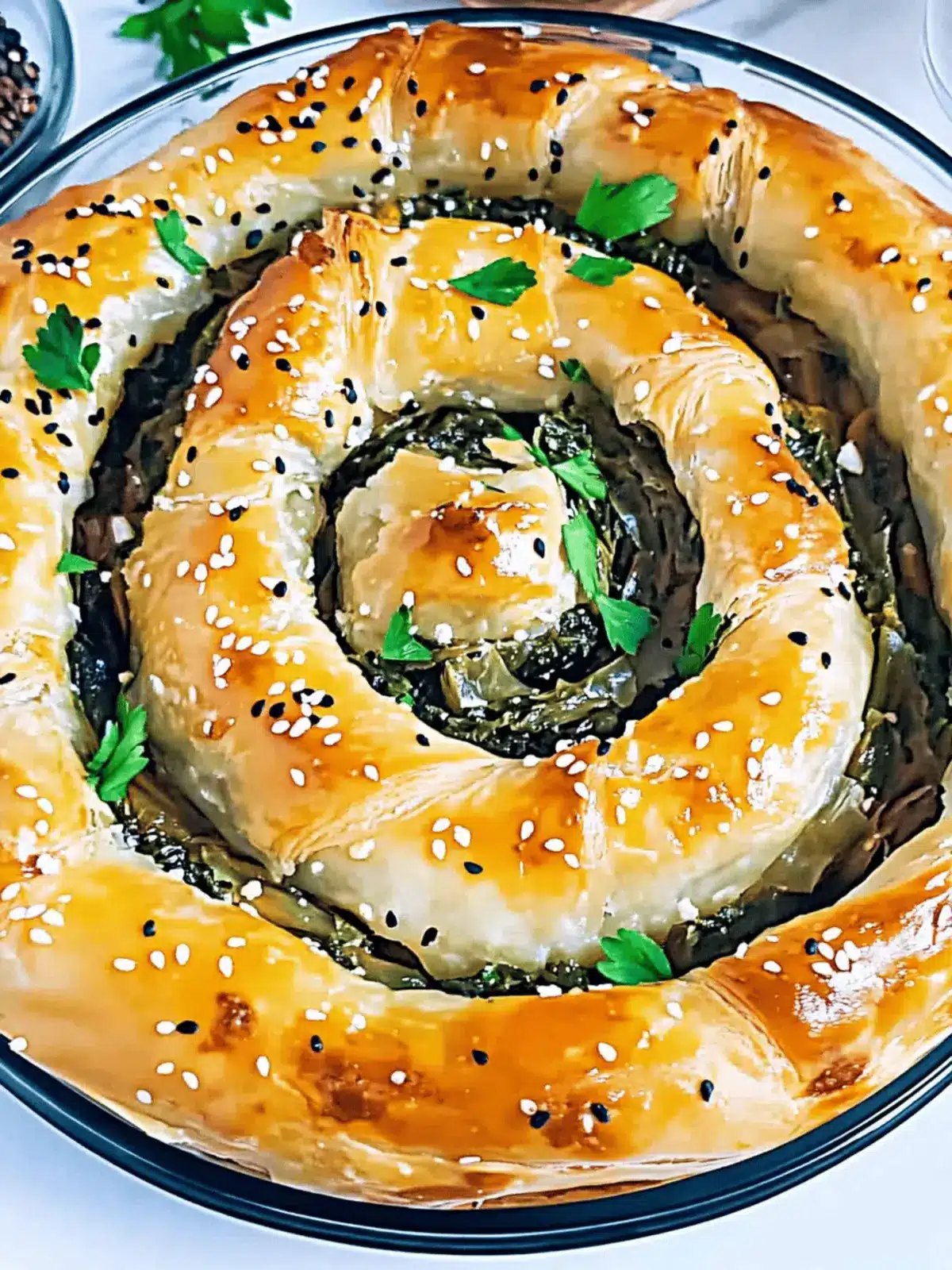 Flaky Spanakopita Spiral