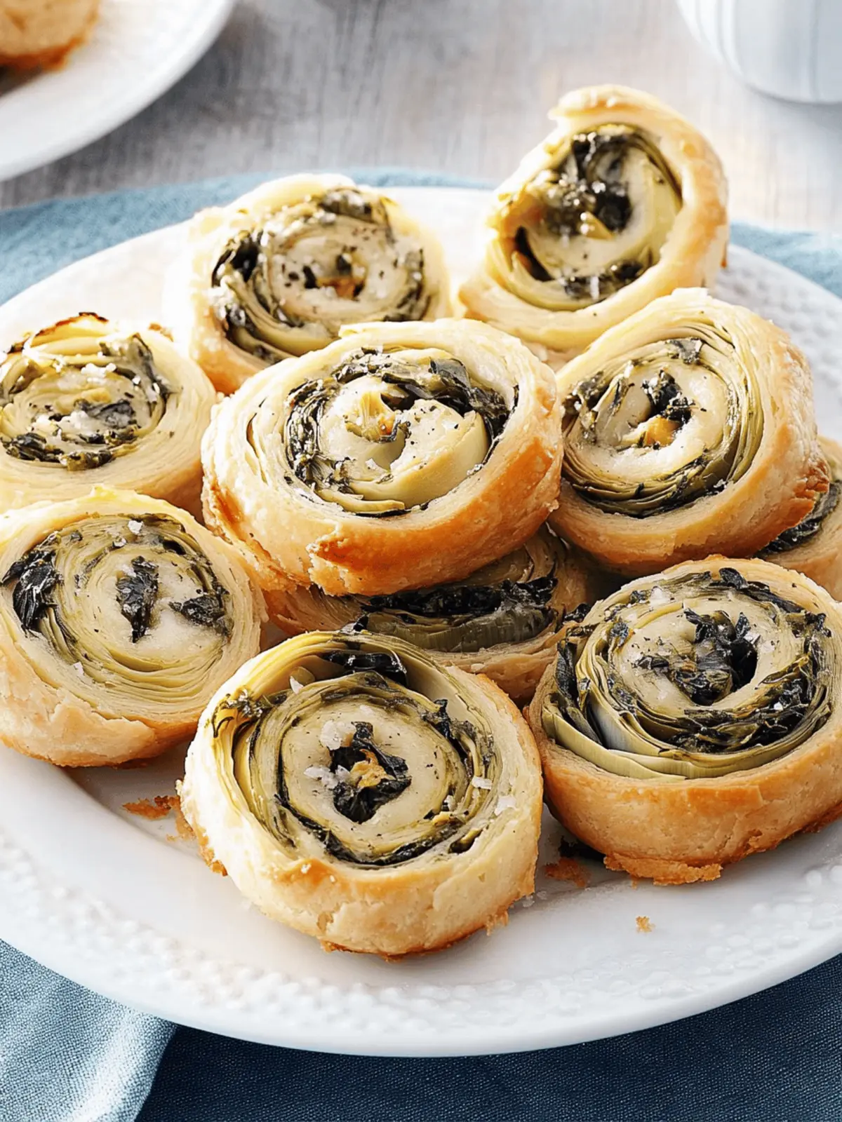 Artichoke-Spinach Pinwheels