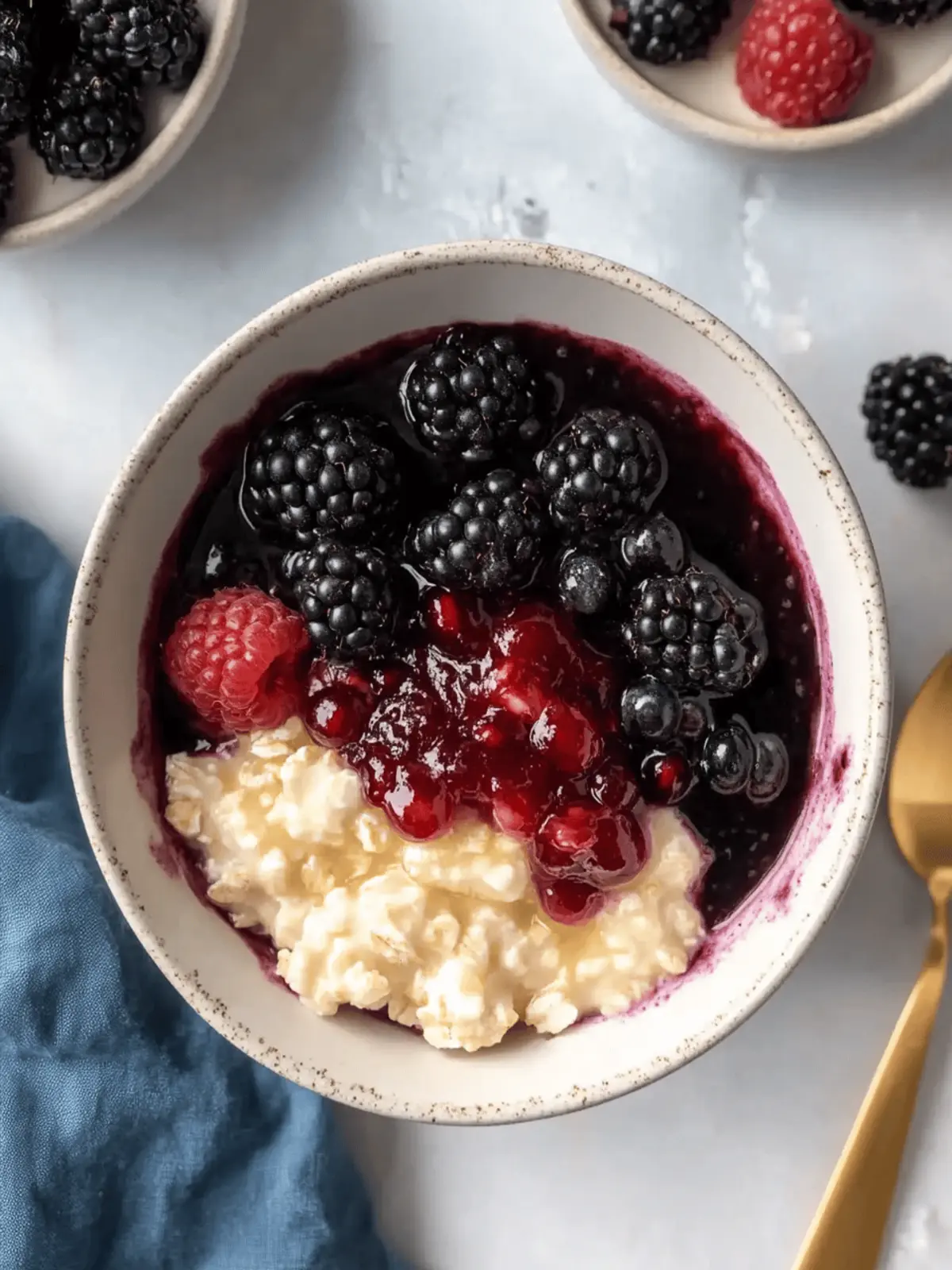 Creamy Custard Oats with Mixed Berry Bliss Awaits You 4 Custard Oats with Mixed Berry