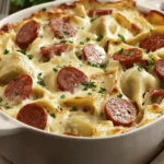 Kielbasa and Pierogi Bake