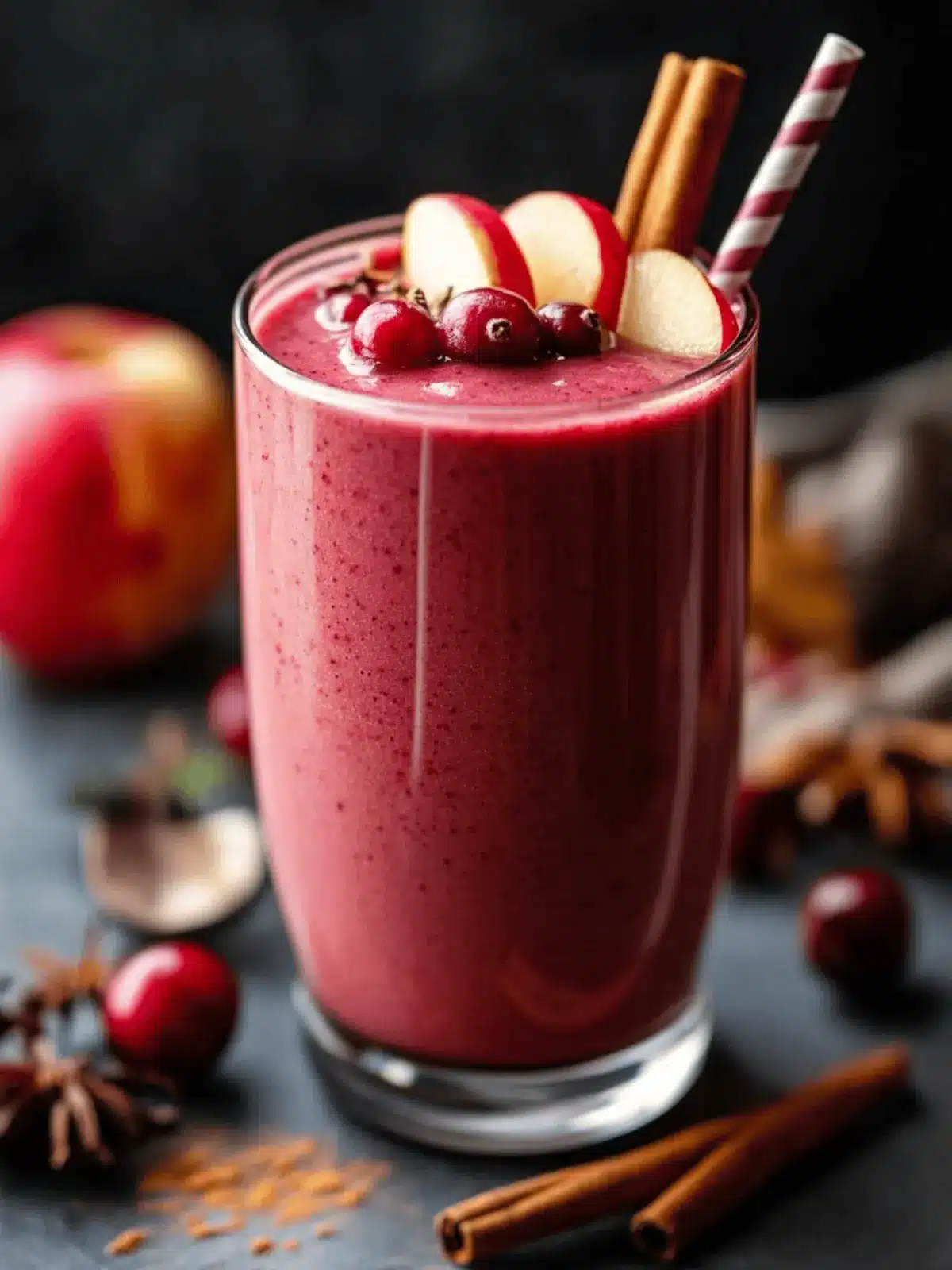 Cranberry Apple Spice Smoothie
