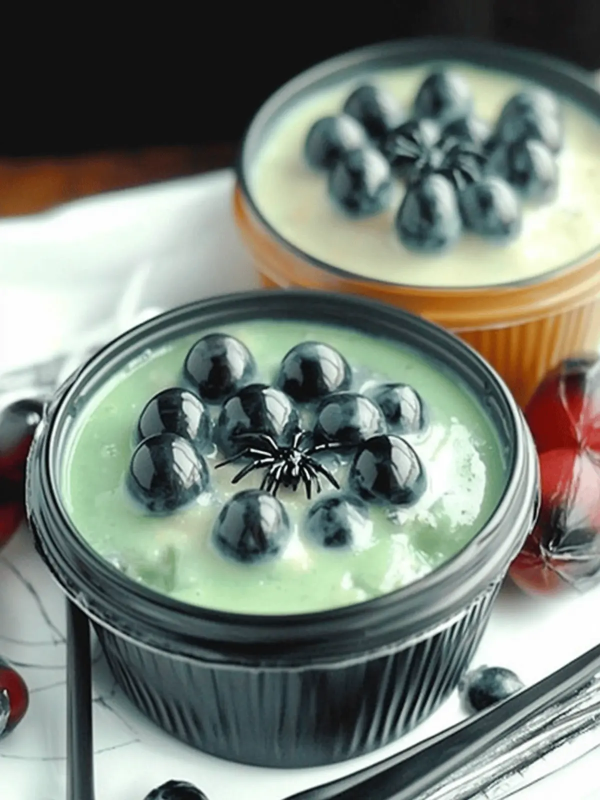 Creepy Spider Egg Pudding