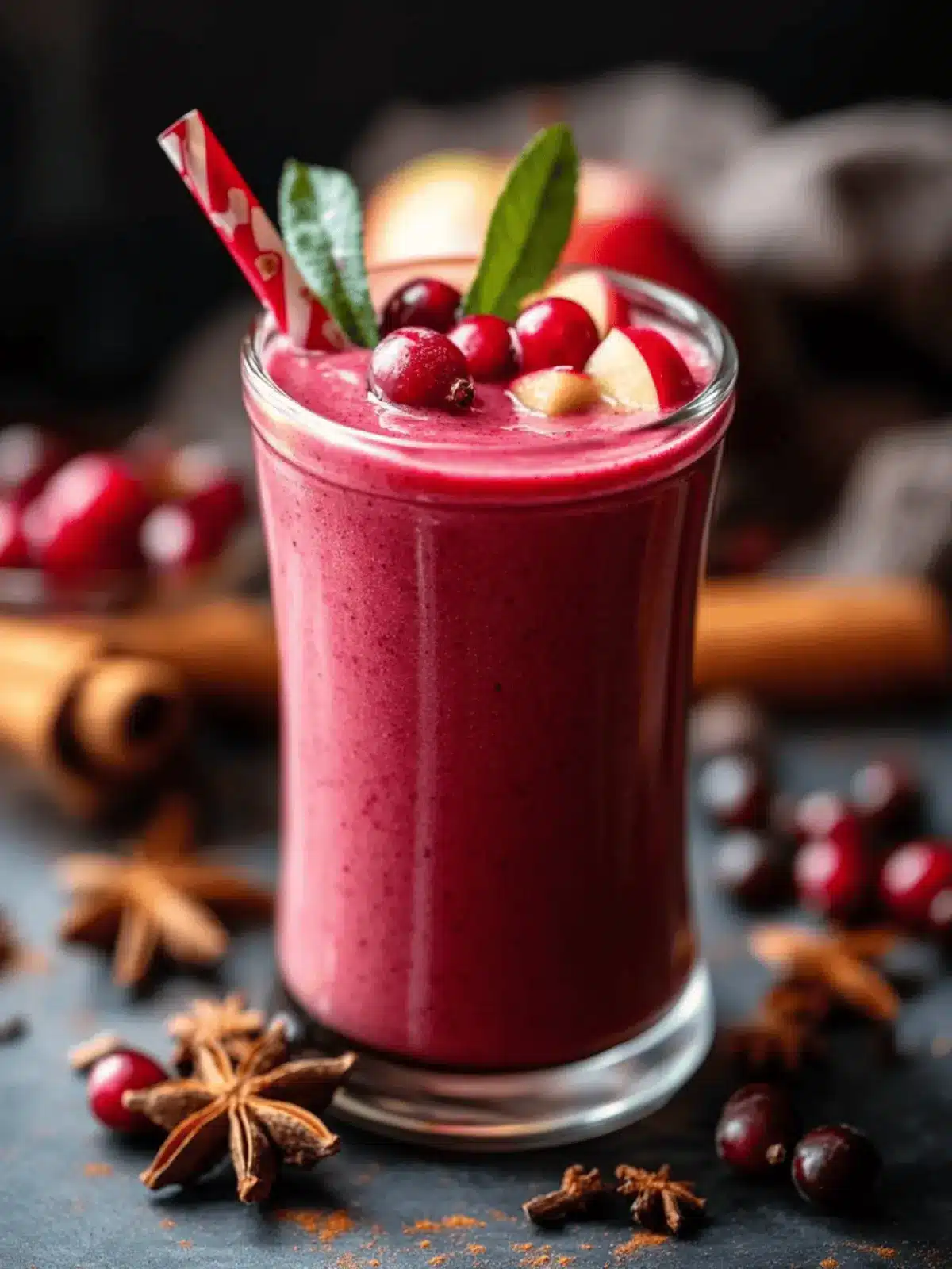 Cranberry Apple Spice Smoothie