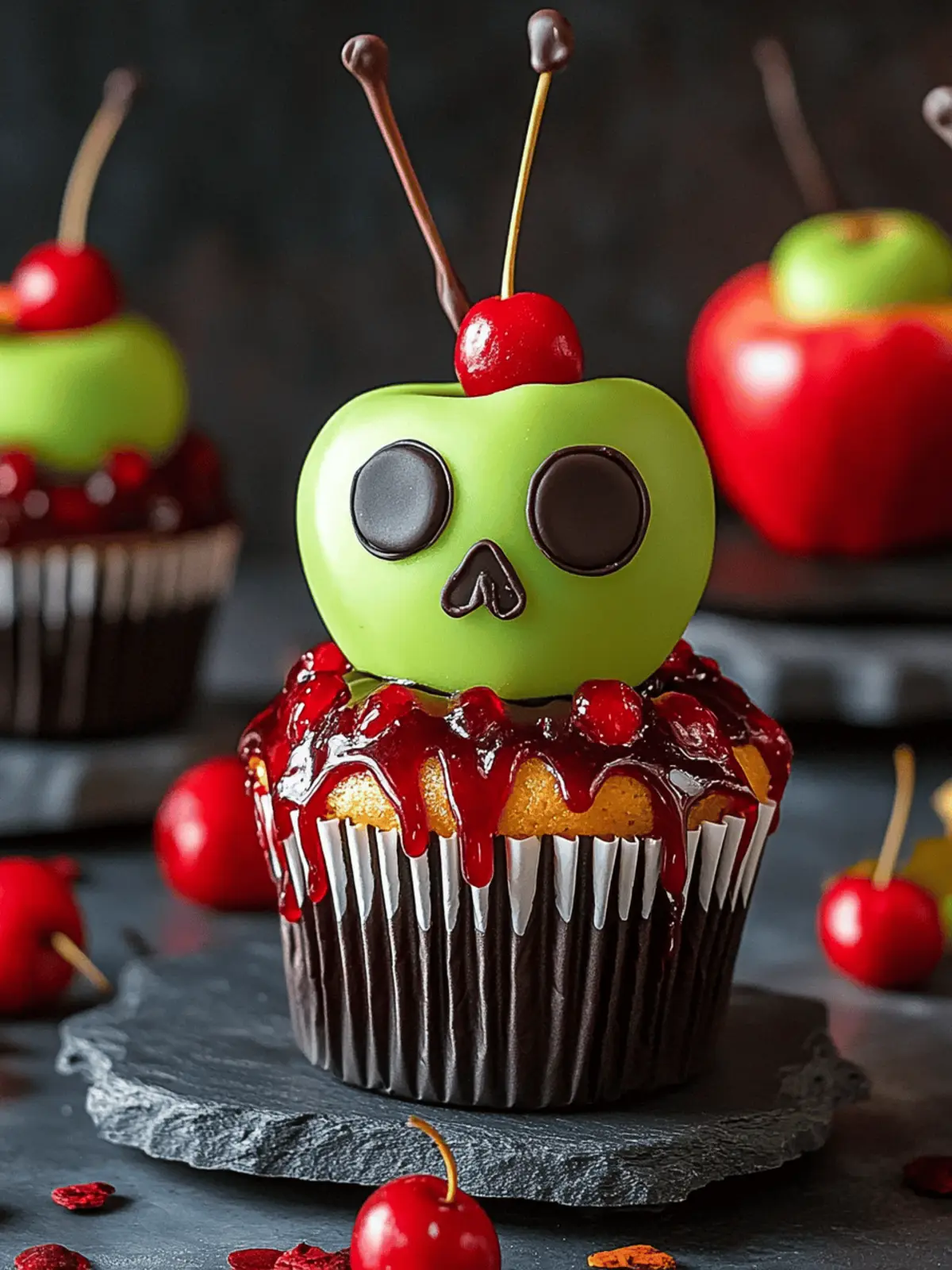 Poison Apple Cupcakes