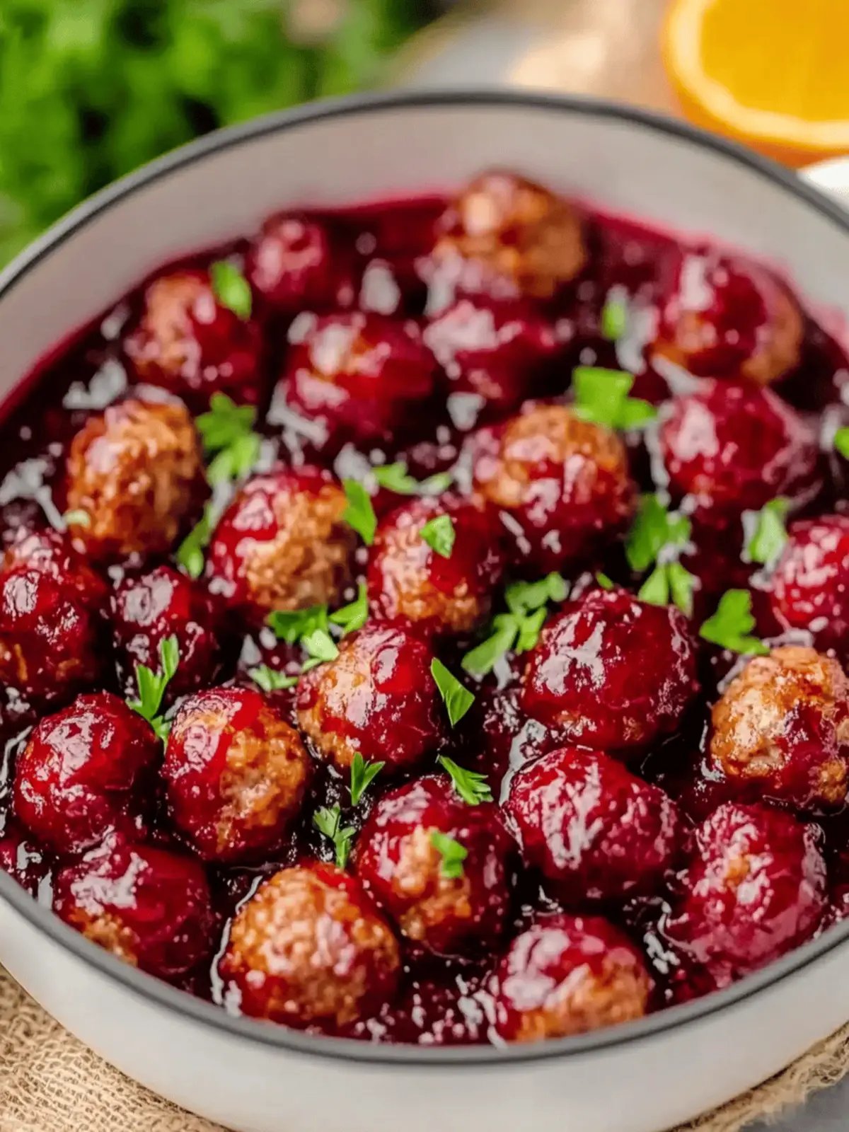 Savory Cranberry Meatballs: A Festive Hit for Any Gathering 2 Cranberry Meatballs