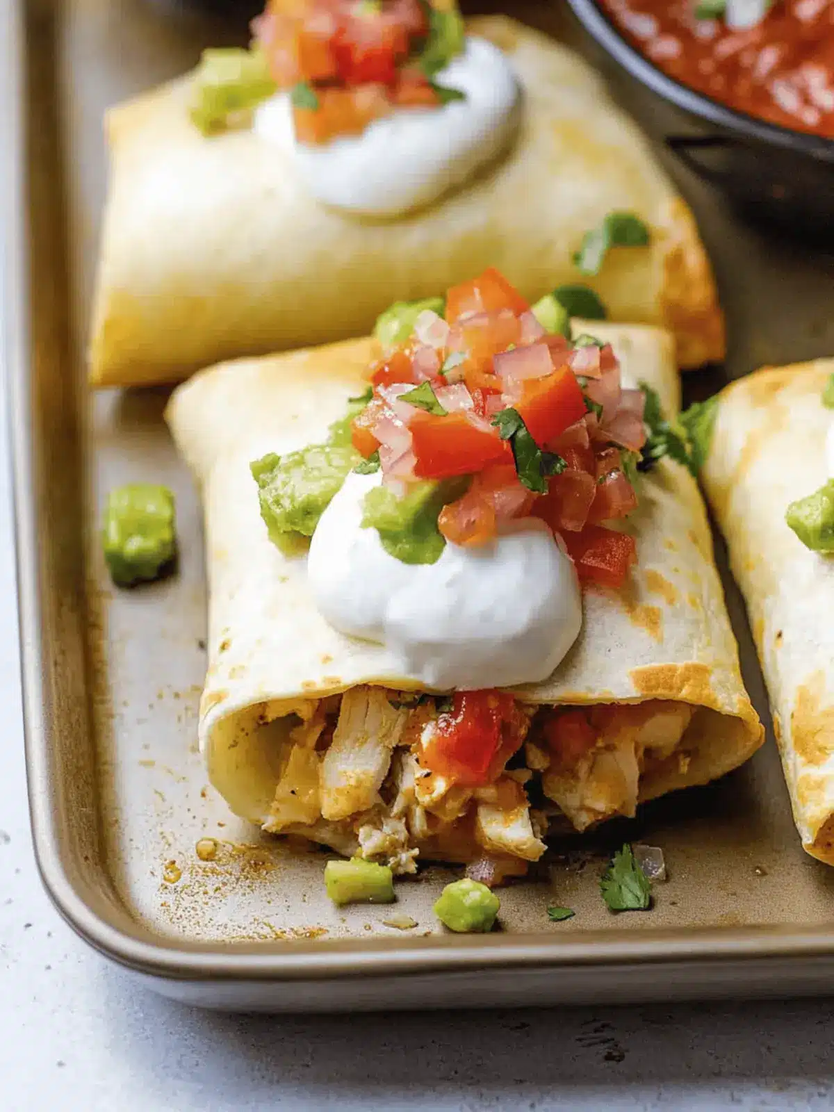 Baked Chicken Chimichanga