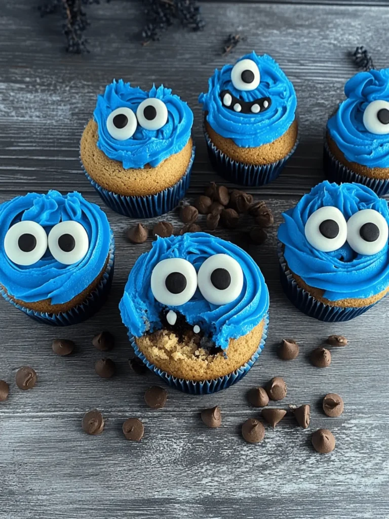 Cookie Monster Cupcakes