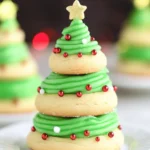 Christmas Tree Cookie Stacks